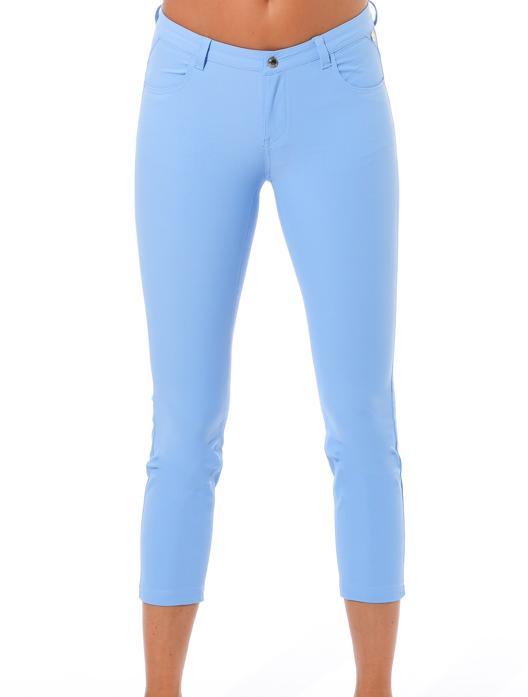 4way stretch cropped 5pockets baby blue 