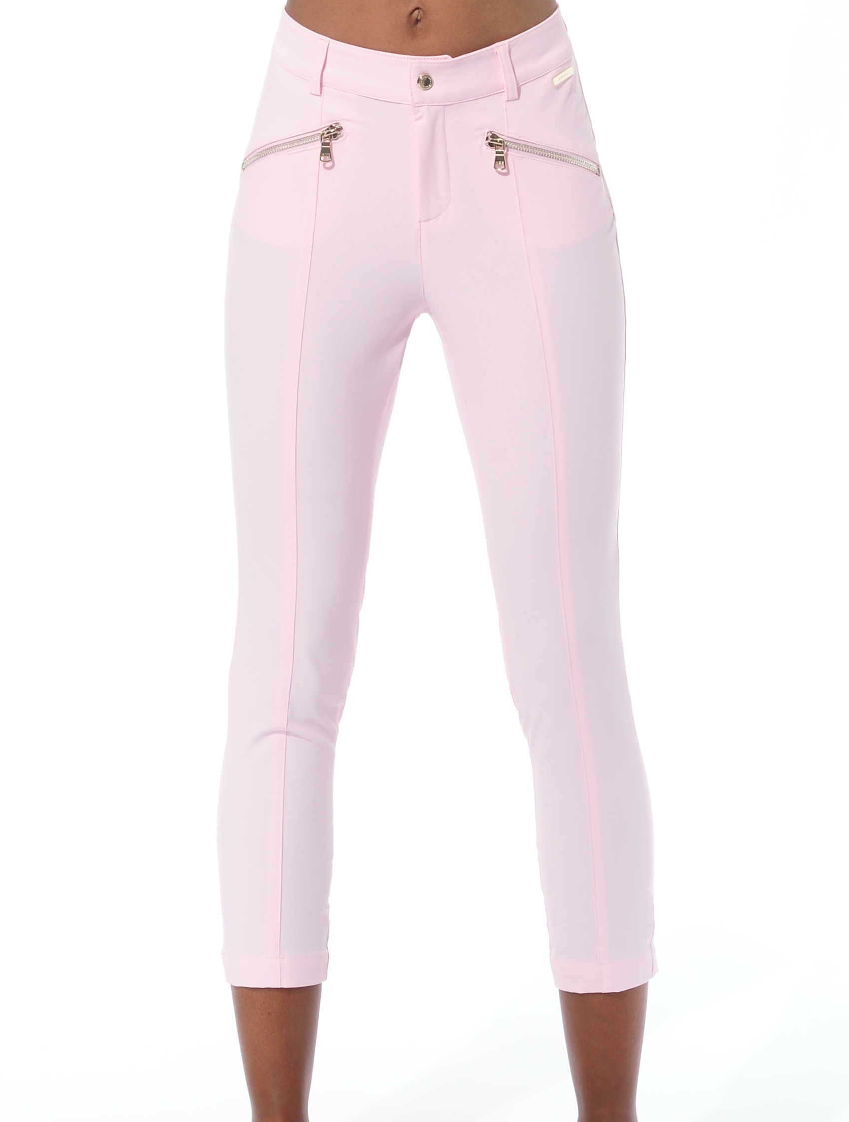 4way Stretch Curvy Cropped Pants macaron