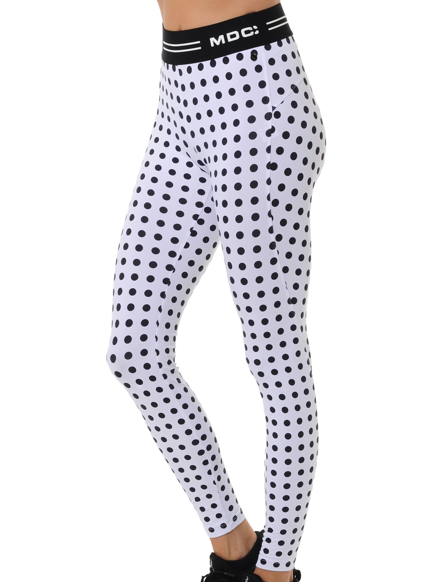 Dots Print Tights black/white