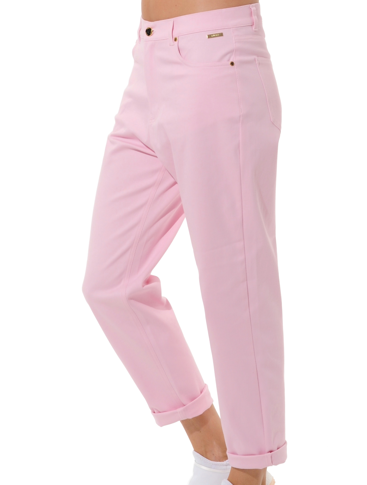 Denim Stretch Tapered Fit Pants macaron