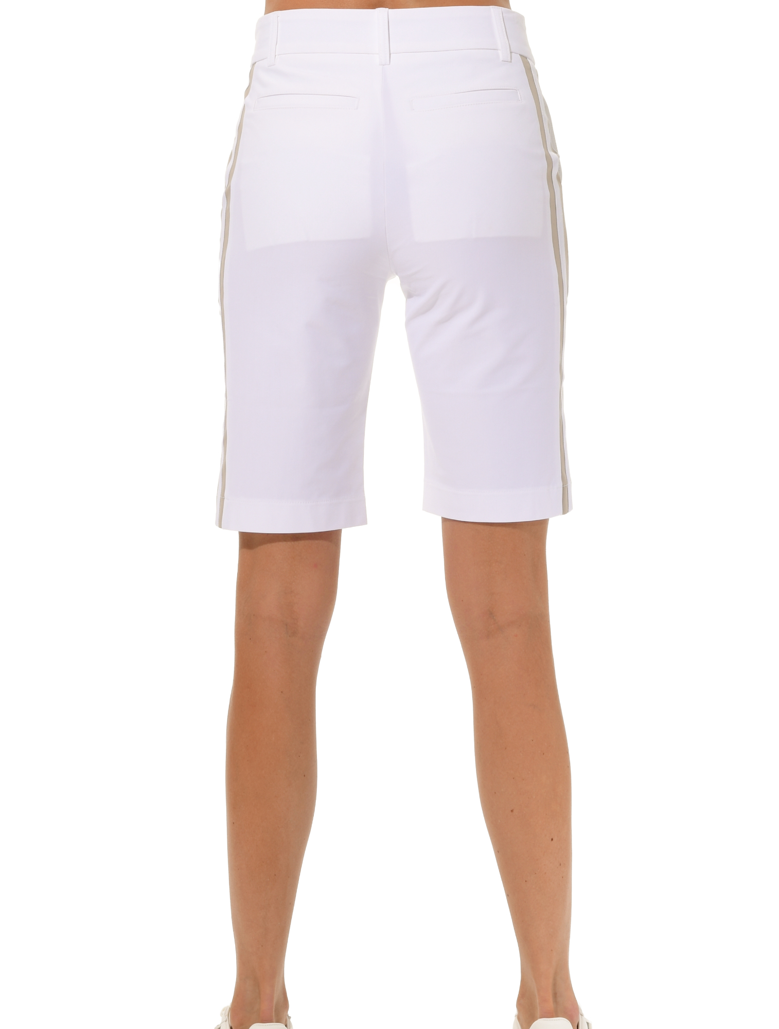 4way Stretch Bermuda white/light taupe