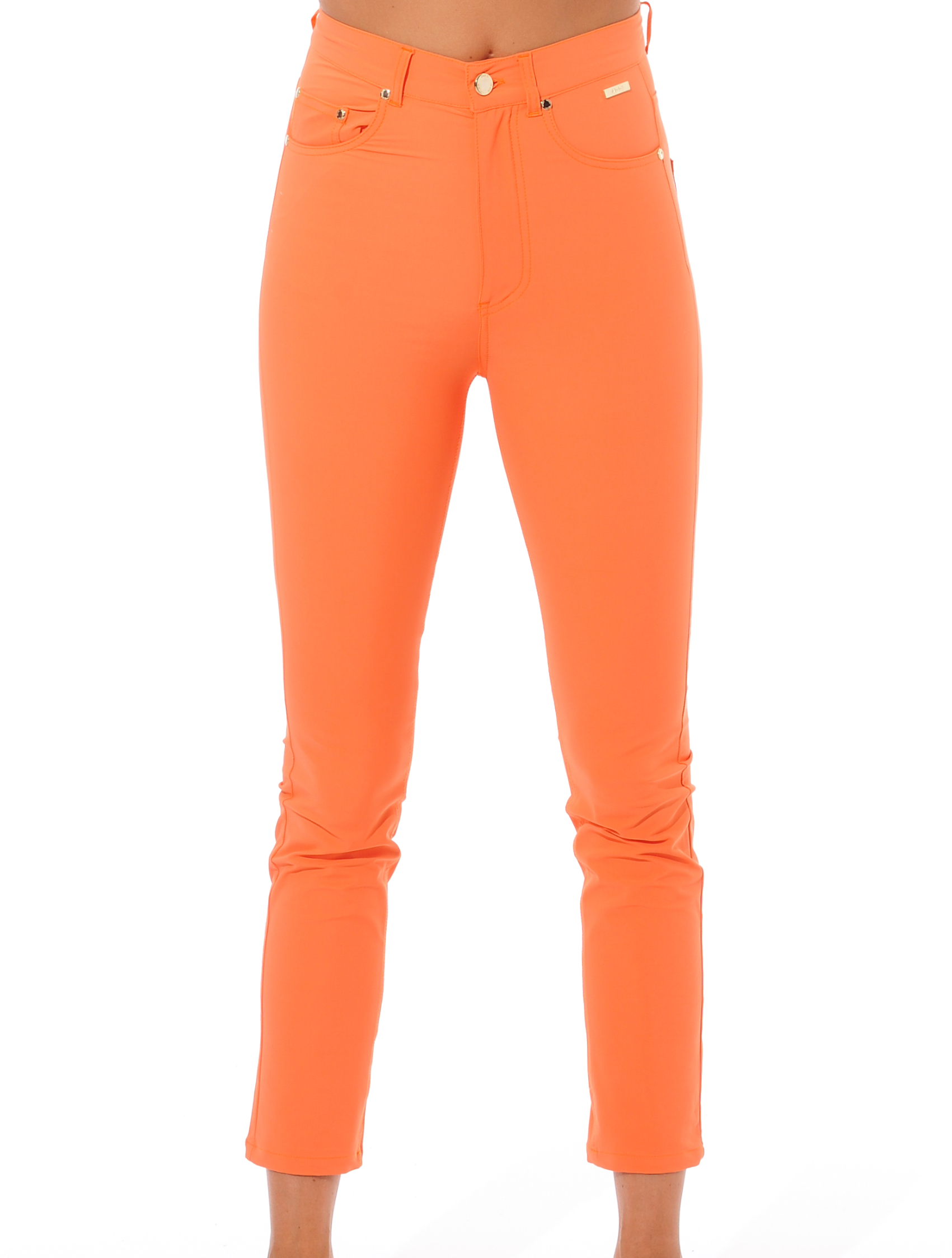 4way stretch high waist ankle pants papaya 