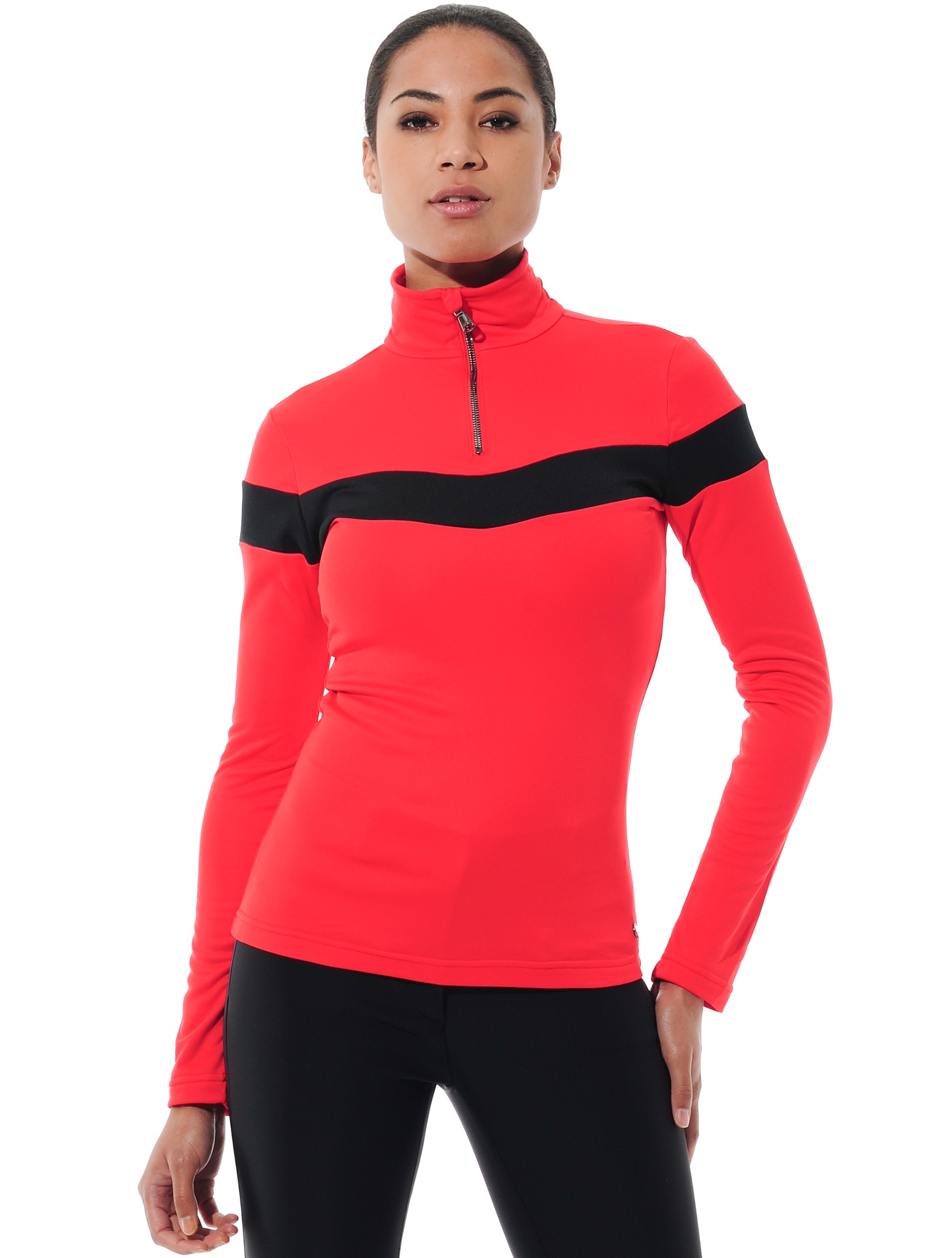 Softex Zip Longsleeve red/black