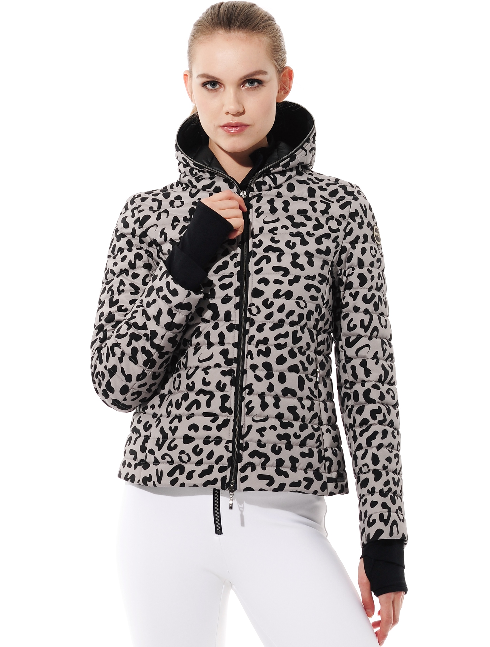 Jaguar Print Puffer grey