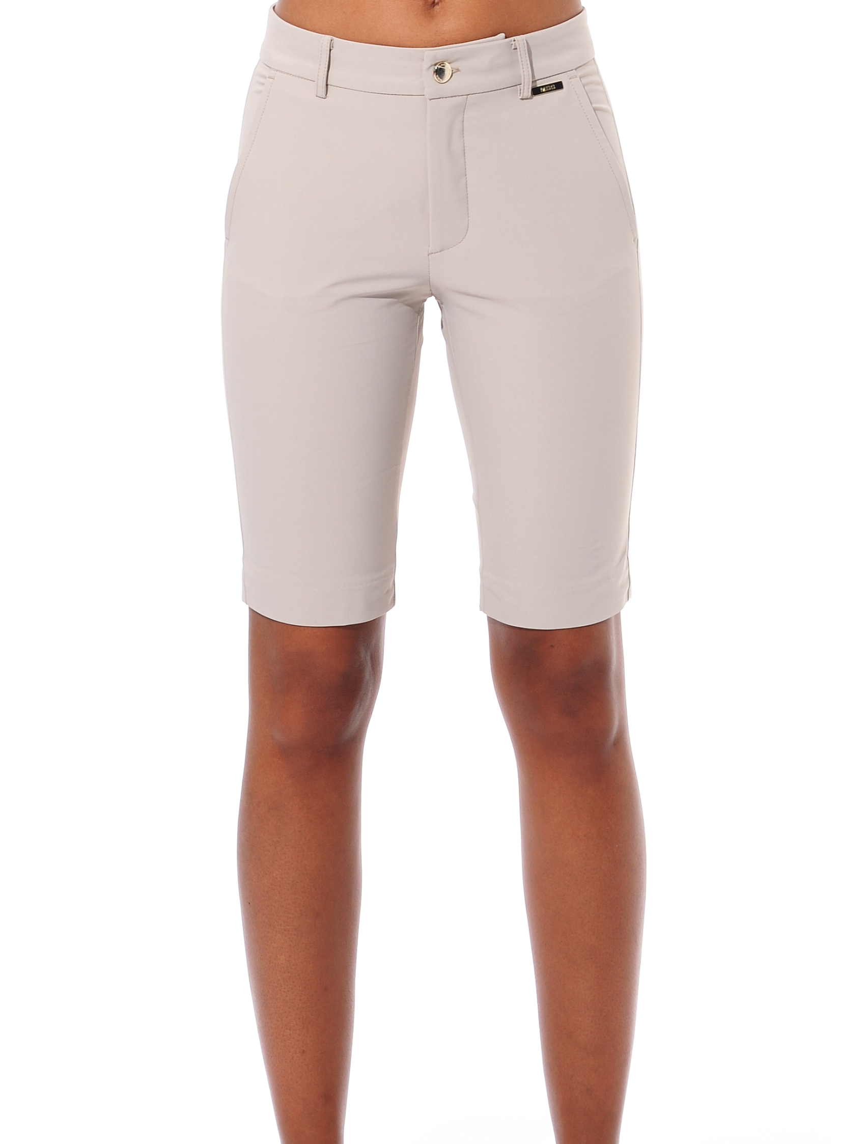 4way stretch bermuda shorts light taupe 