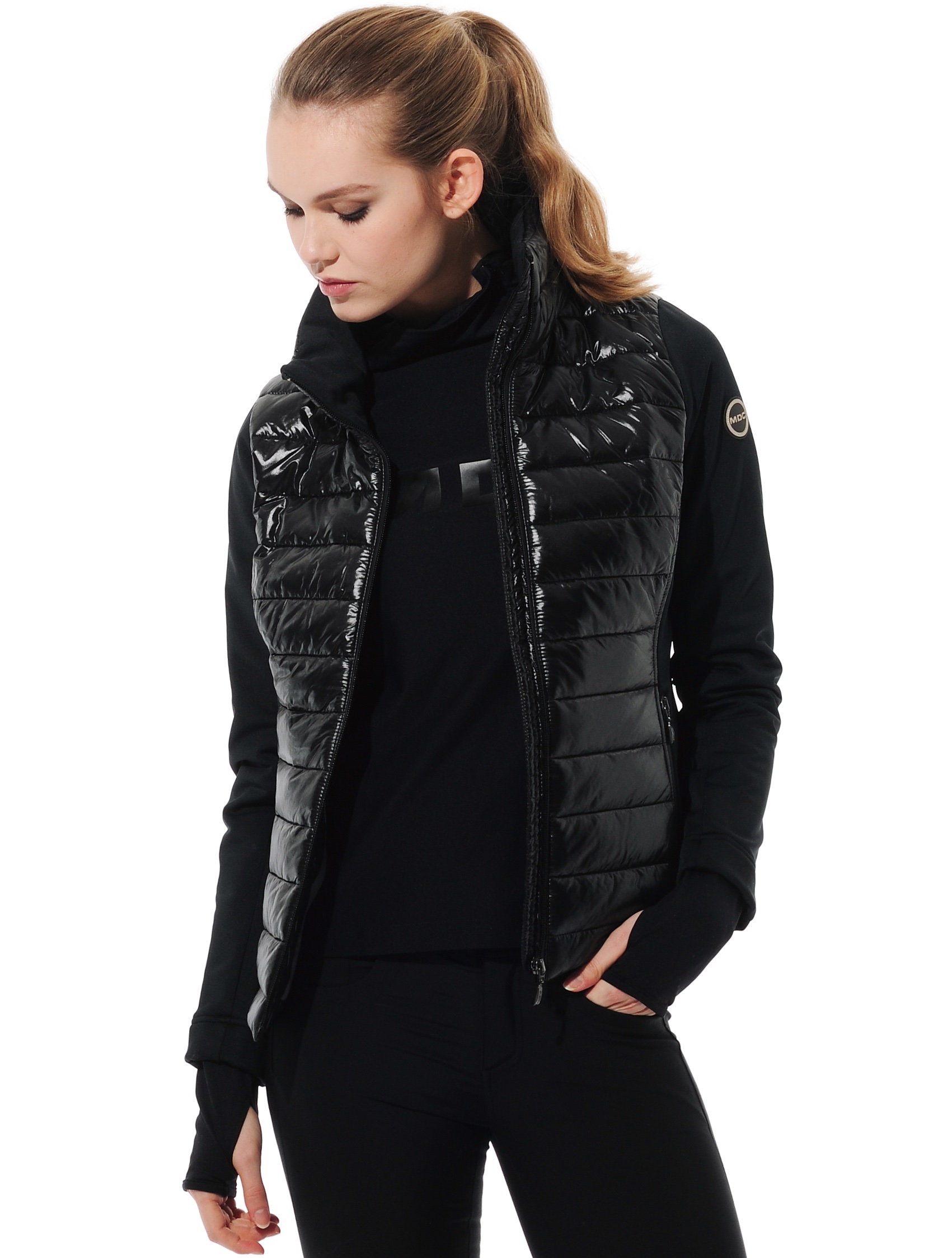 Shiny Power Stretch Steppjacke black