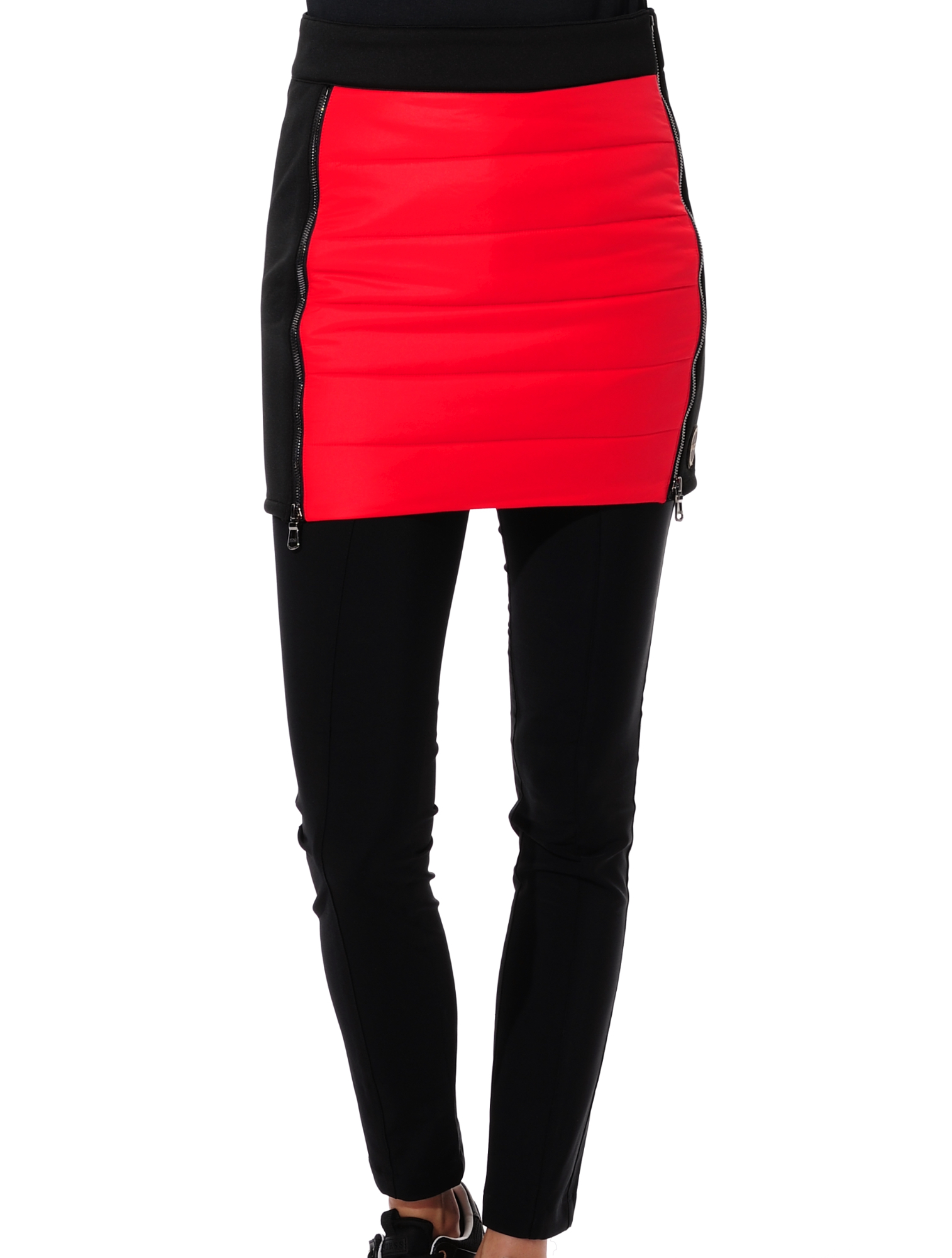 power stretch skirt red/black 