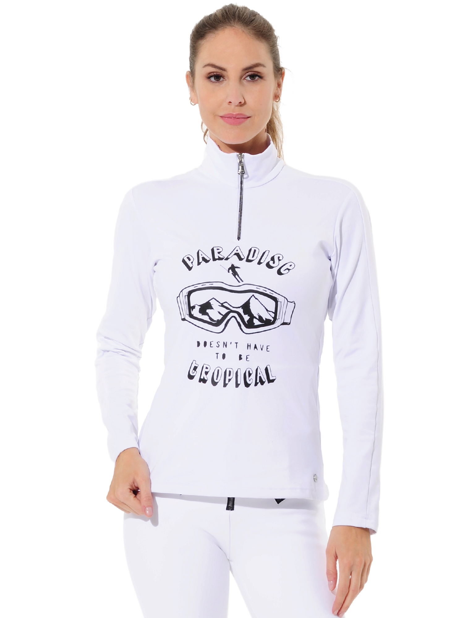 Softex zip longsleeve white 