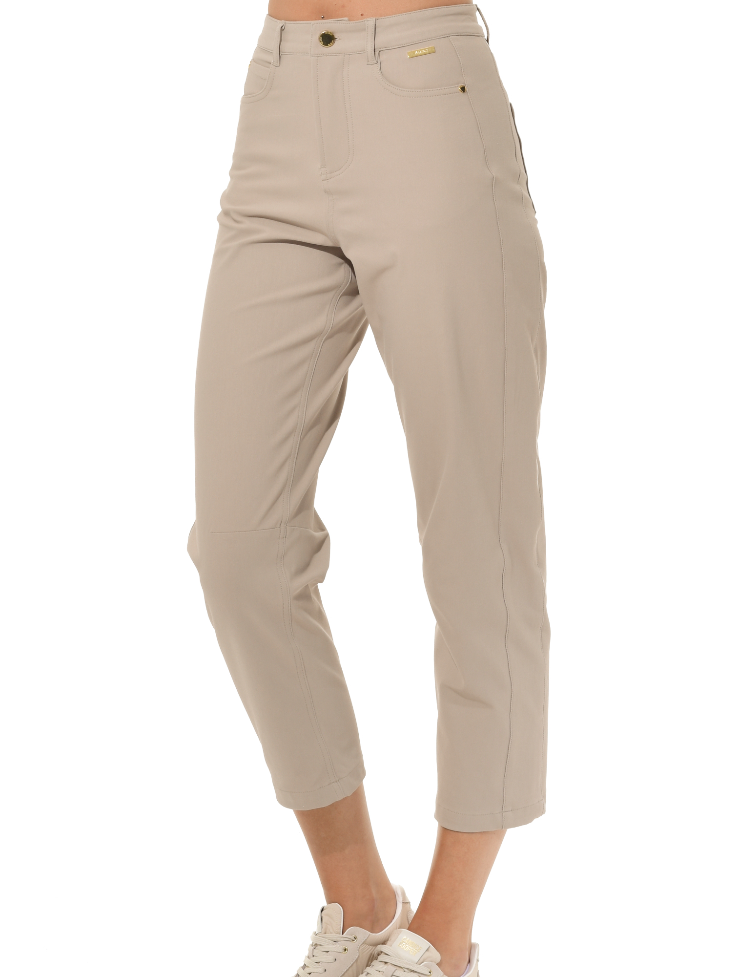 Bi-Stretch Gabardine Barrel Pants light taupe