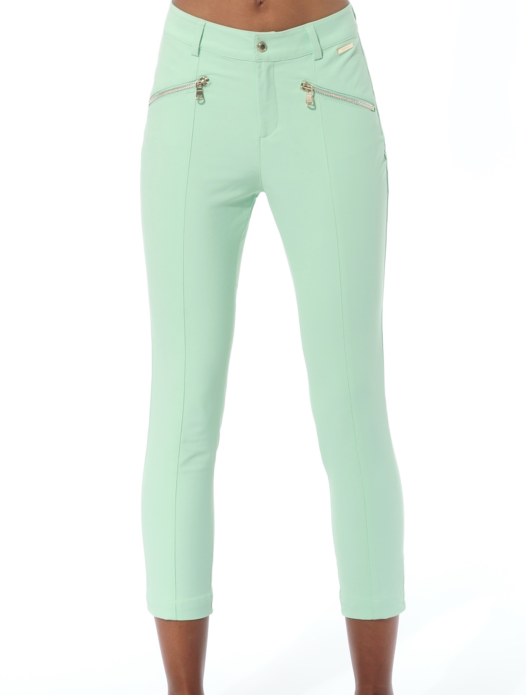 4way Stretch Curvy Cropped Pants neo mint