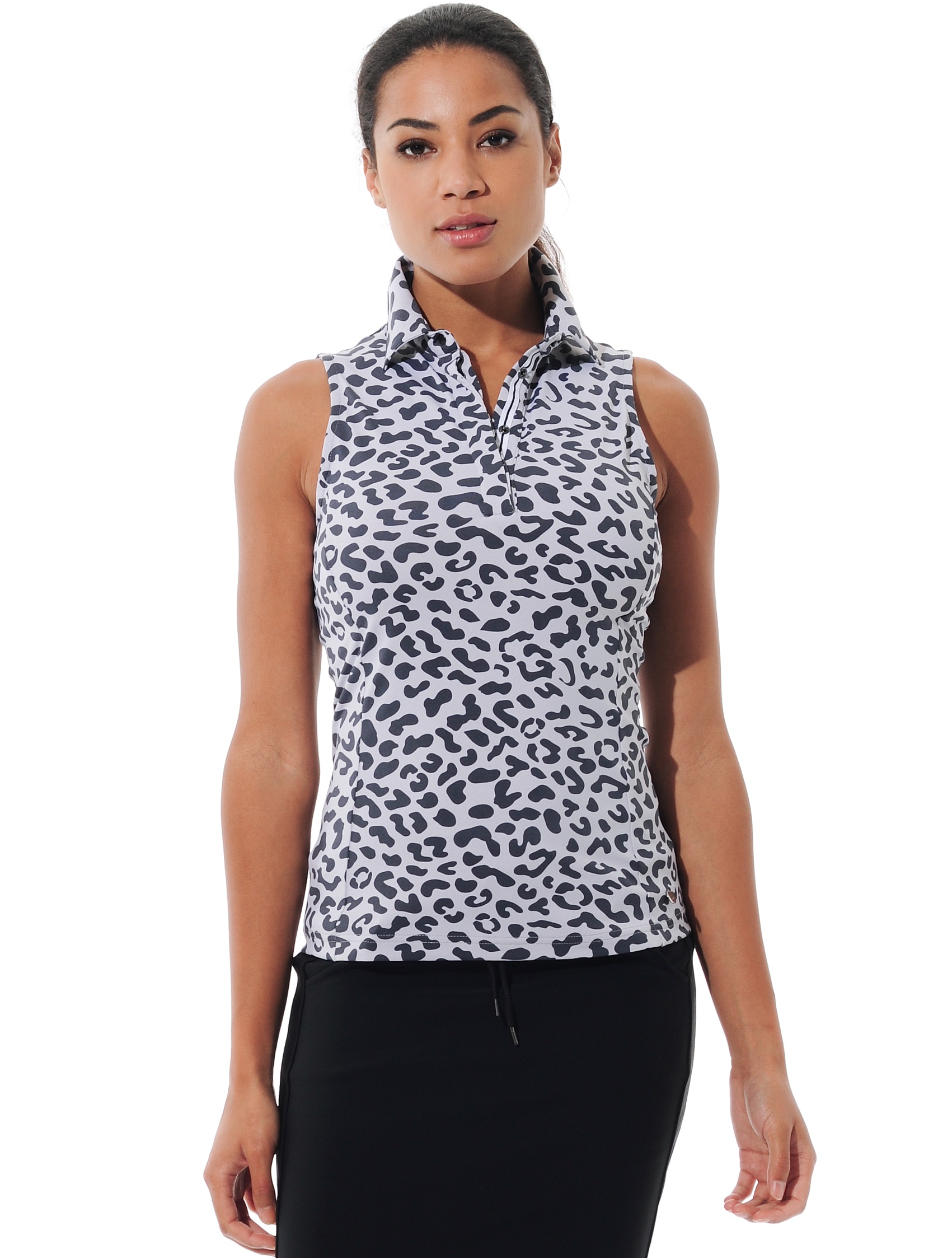 Jaguar Print Polo grey/black