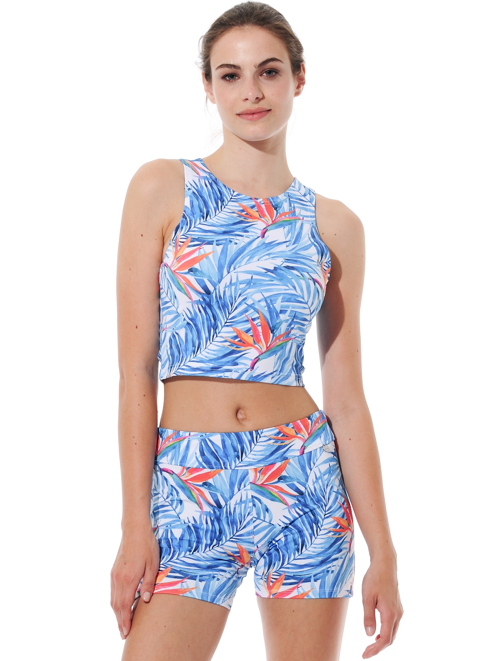 Bird of Paradise Print Crop Top ibiza