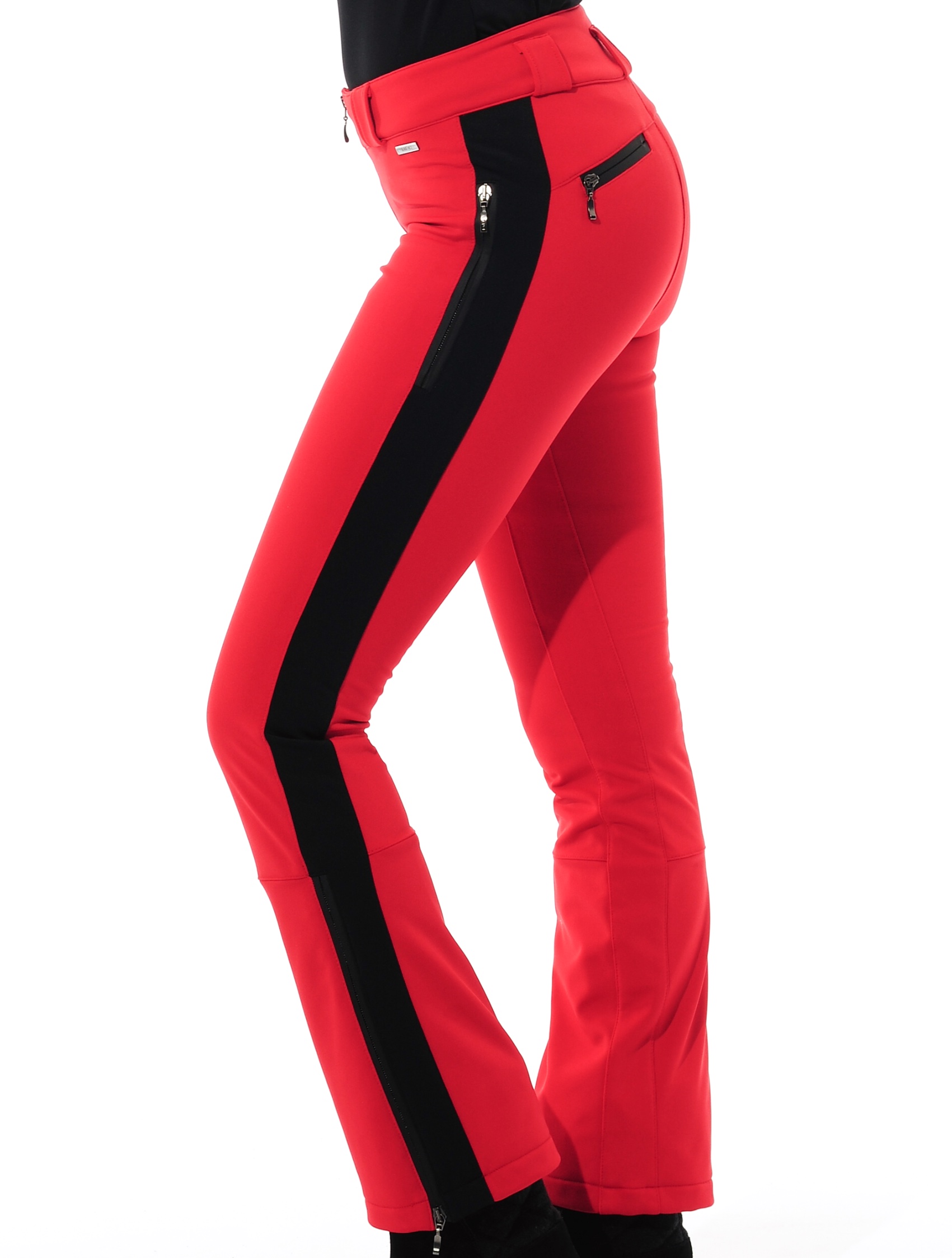 4way stretch jet pants red/black 