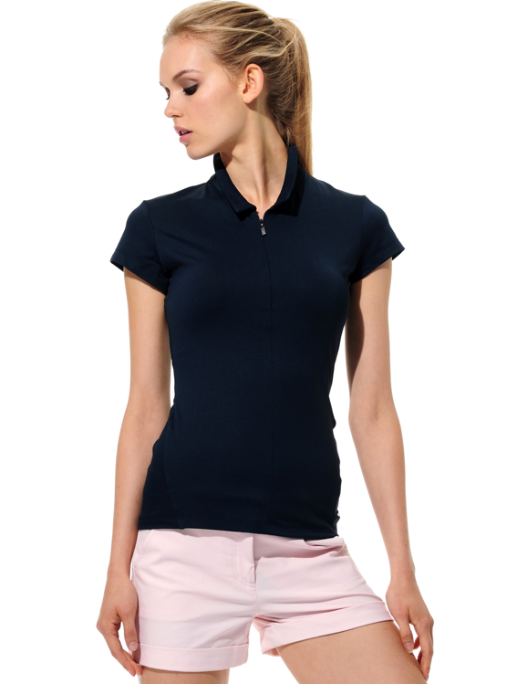 Meryl zip polo shirt night blue 