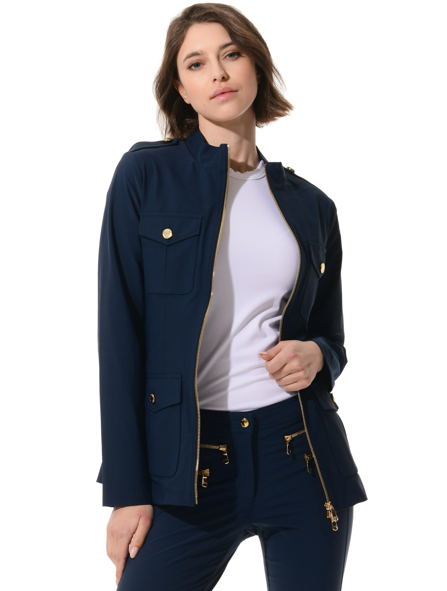 4way stretch jacket navy