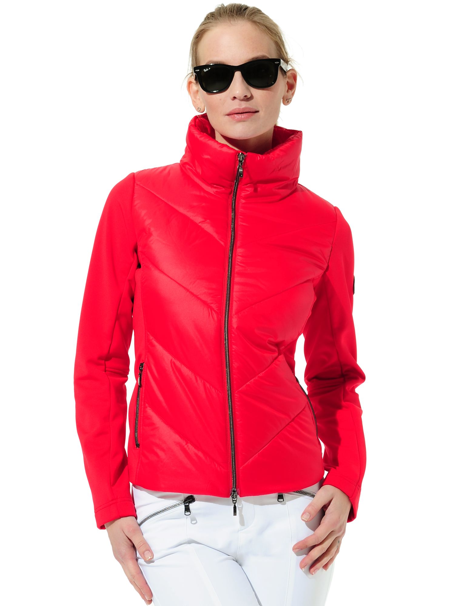 quilted jacket red 