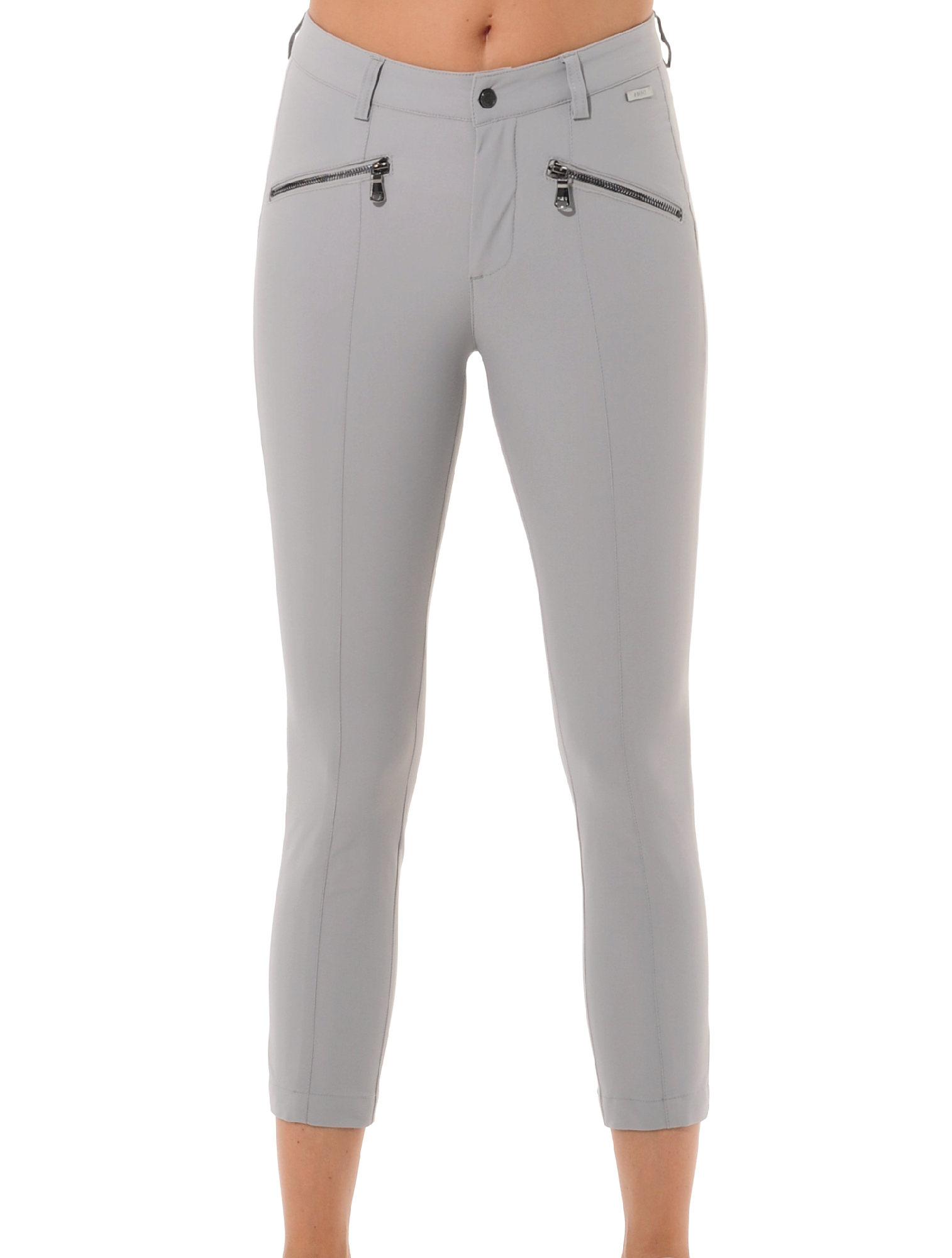 4way Stretch Curvy Cropped Pants grey