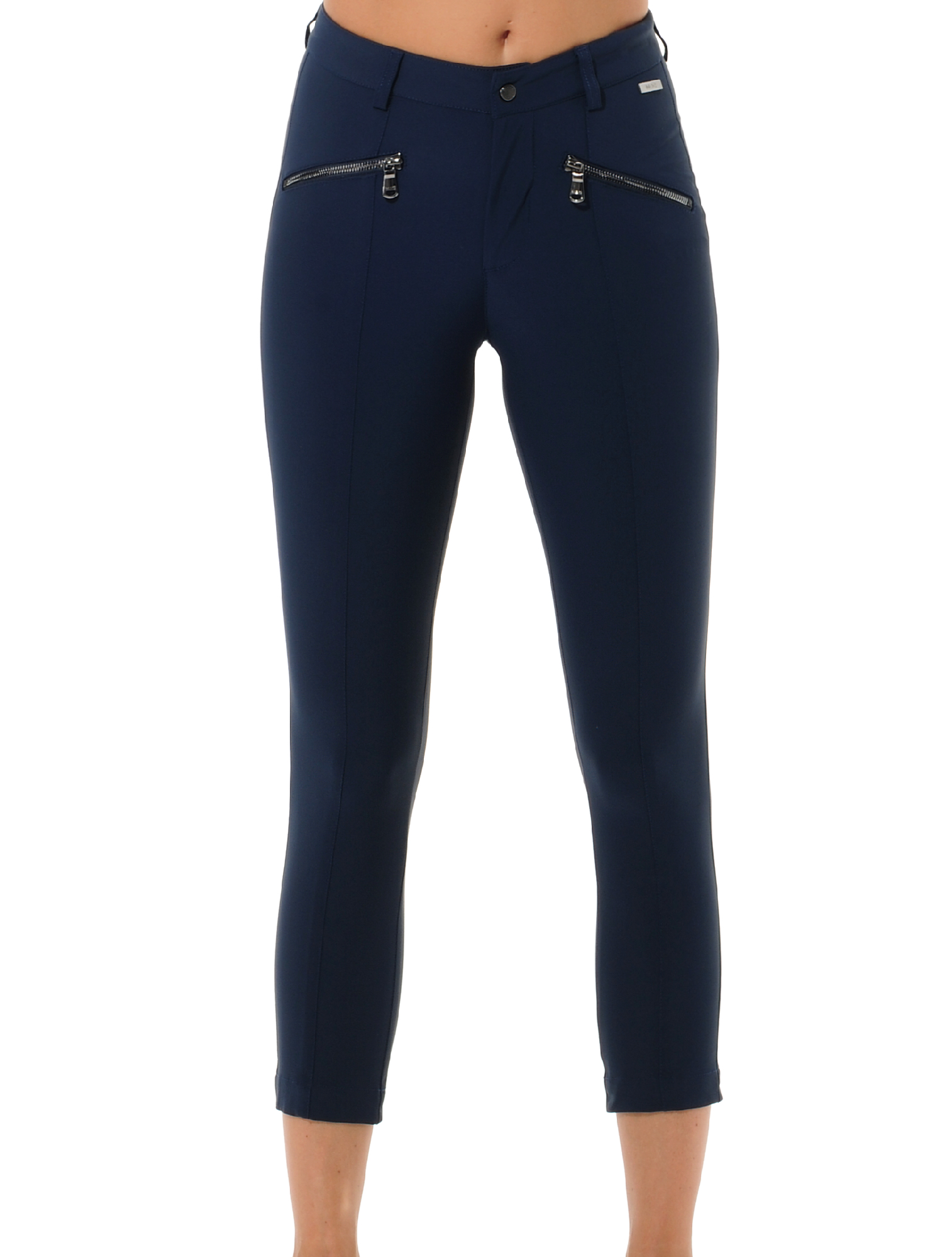 4way Stretch Curvy Cropped Pants navy