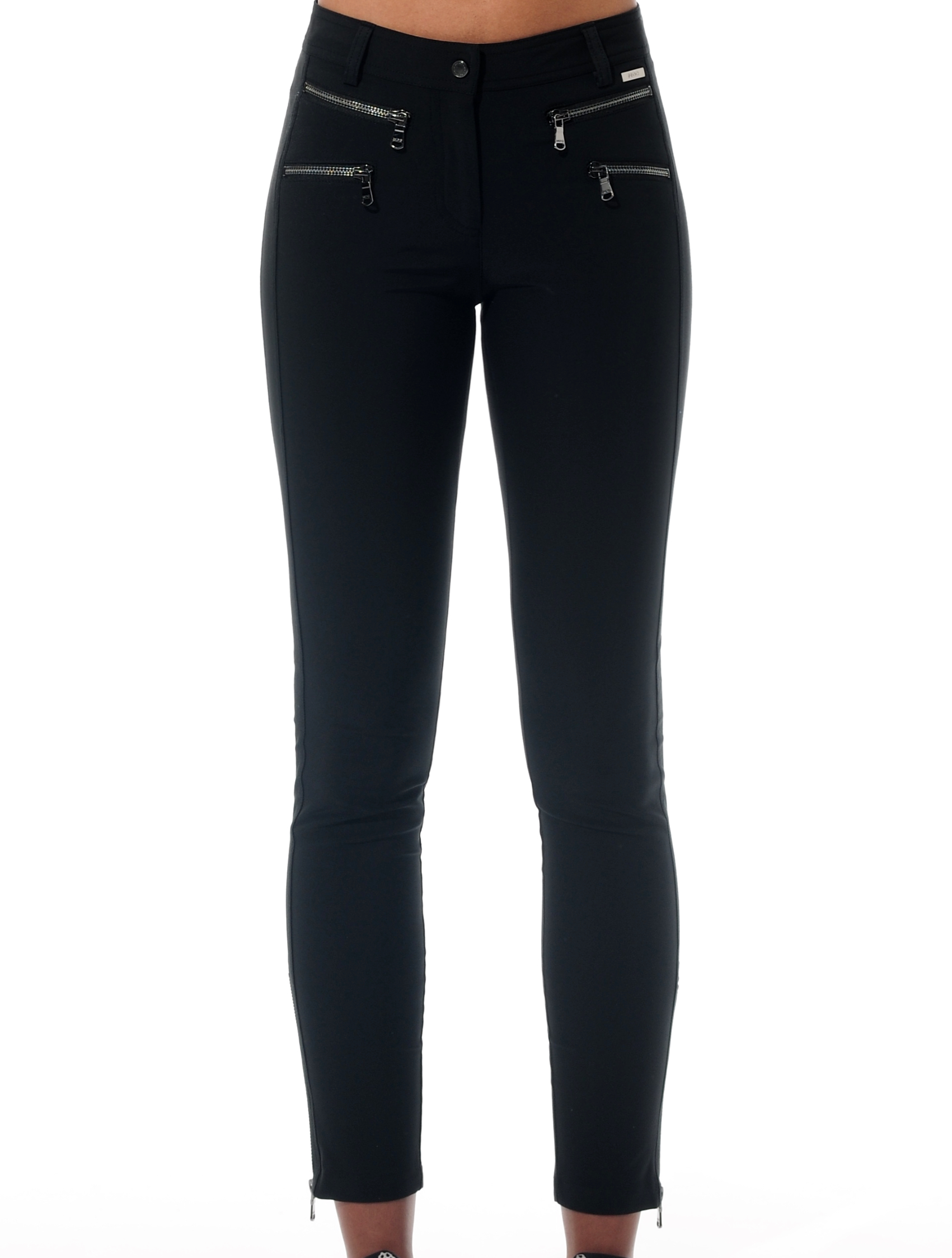 light stretch ankle pants black 