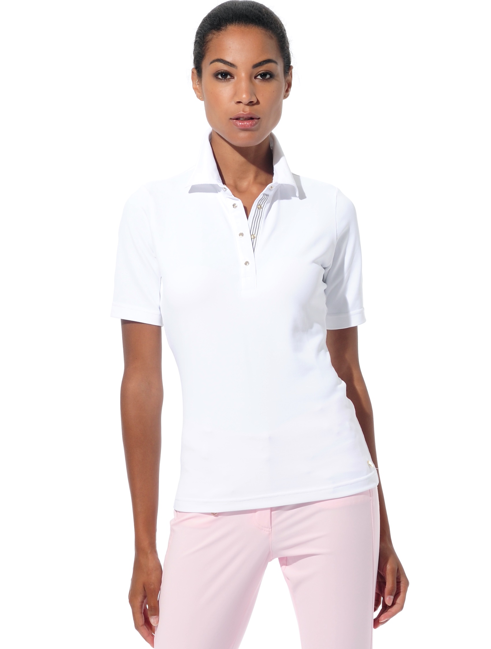 pique golf polo shirt white 