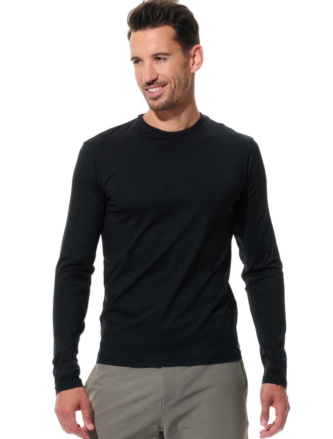 Jersey Langarm Shirt black