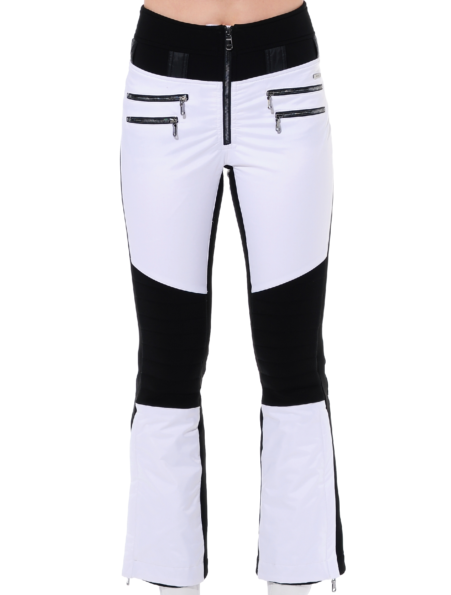 Stretch Skihose white/black