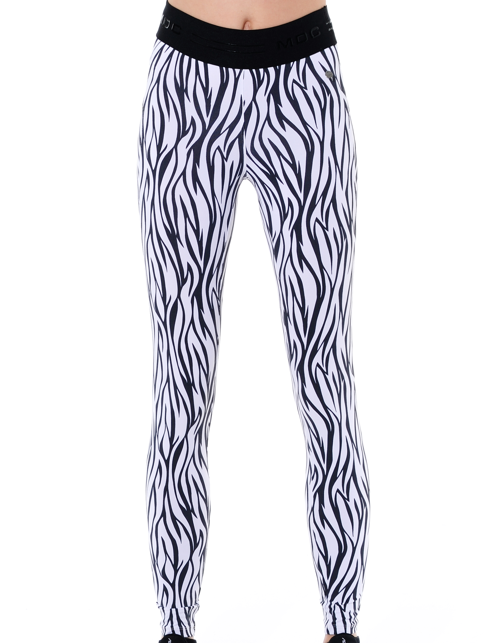 Zebra Skin print tights black/white 