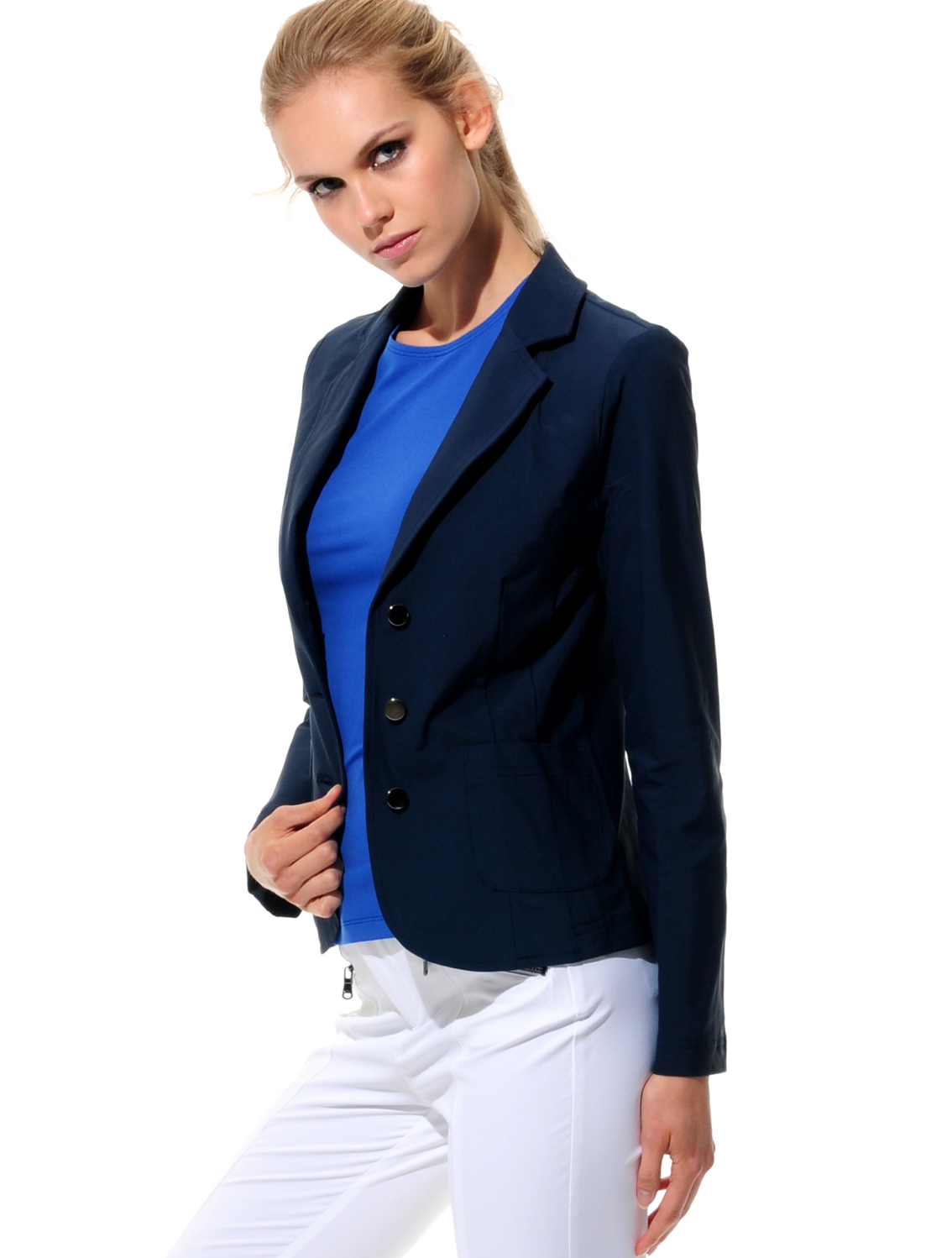 4way stretch blazer navy 