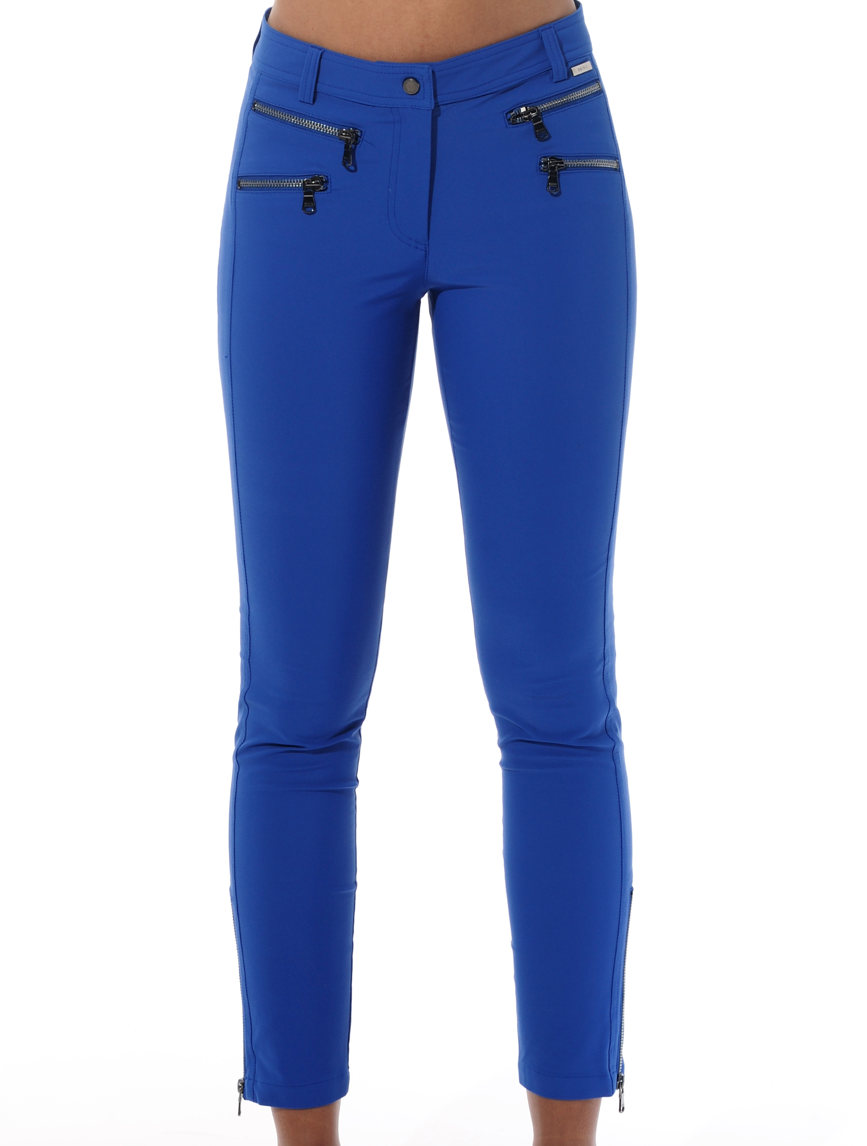 4way stretch double zip ankle pants royal 