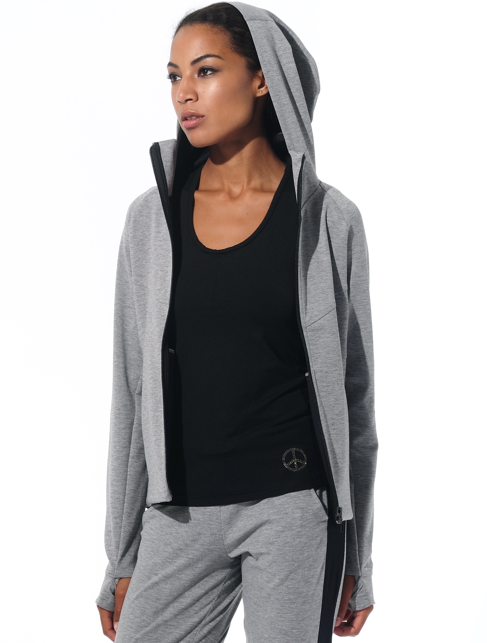 shapewear hoodie grey melange 