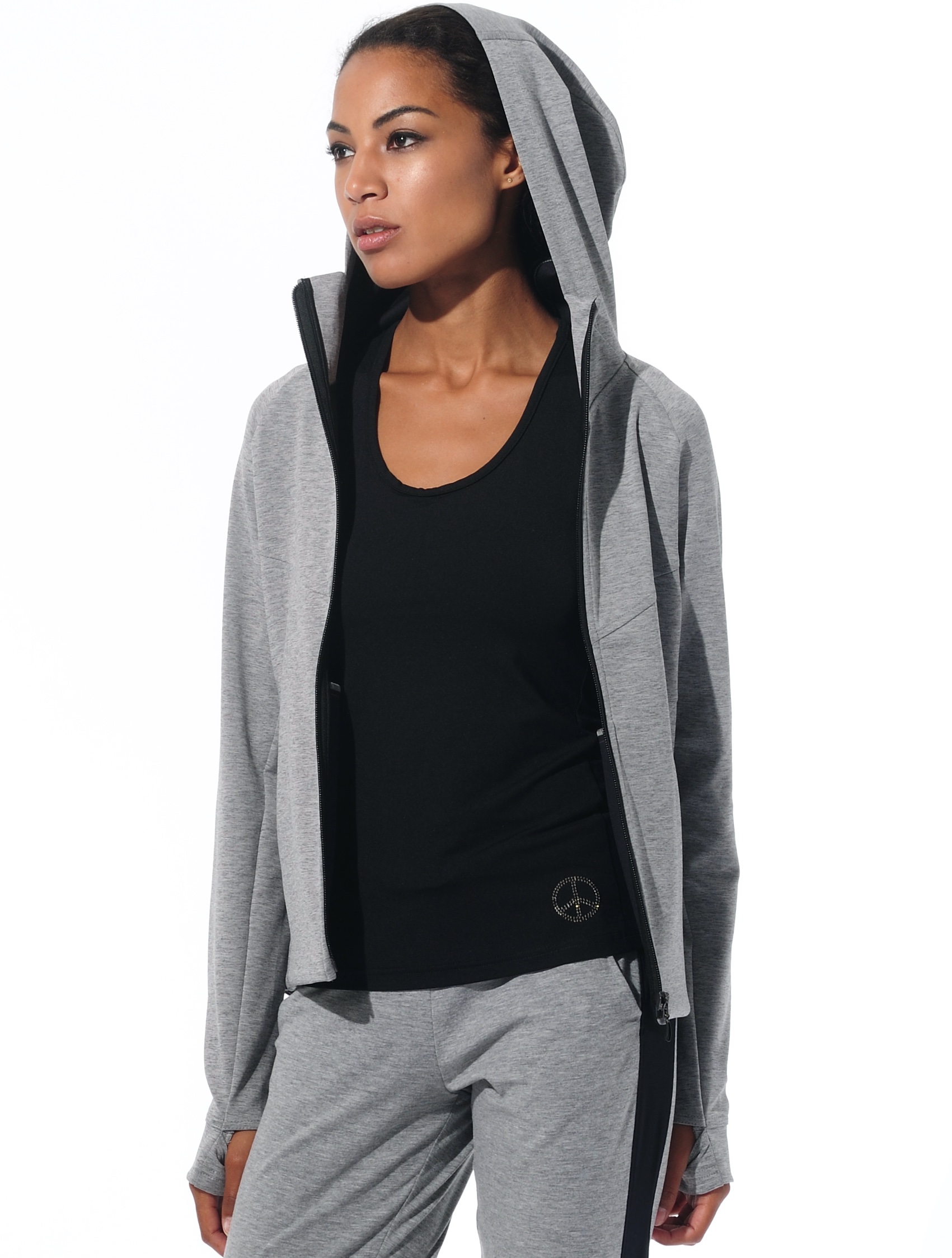 Shapewear Hoodie grey melange