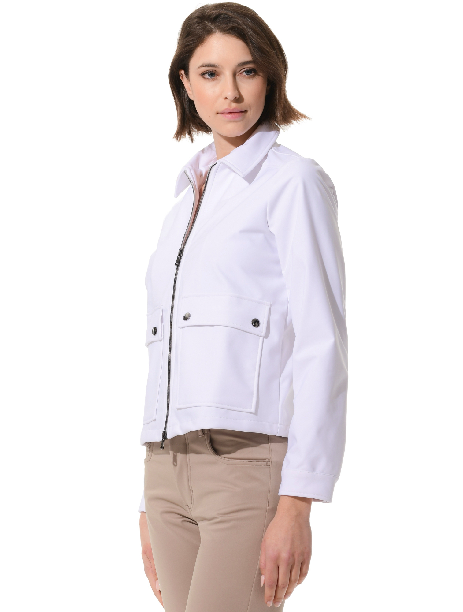 Hardshell Jacke white
