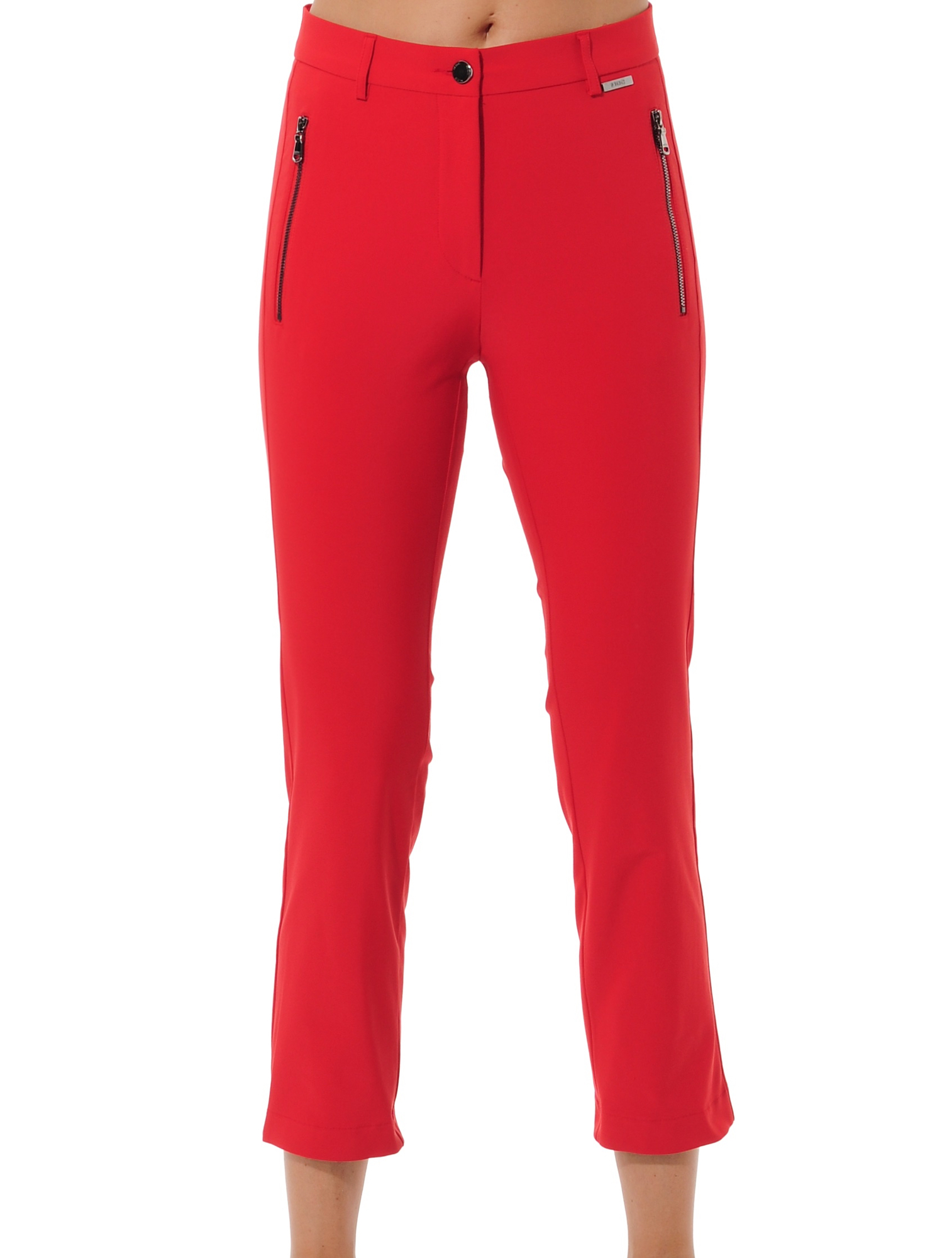 4way stretch cropped chinos red 