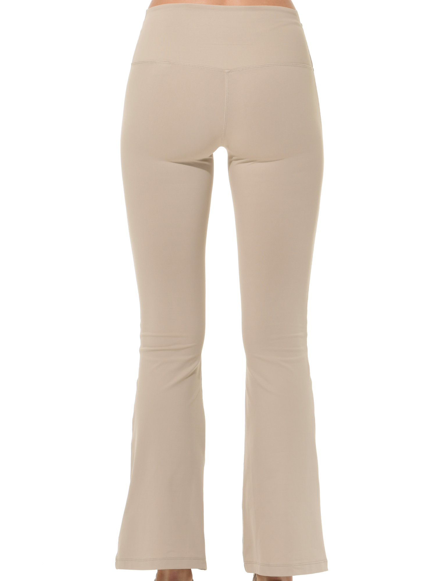 Jersey Flared Yoga Pants light taupe