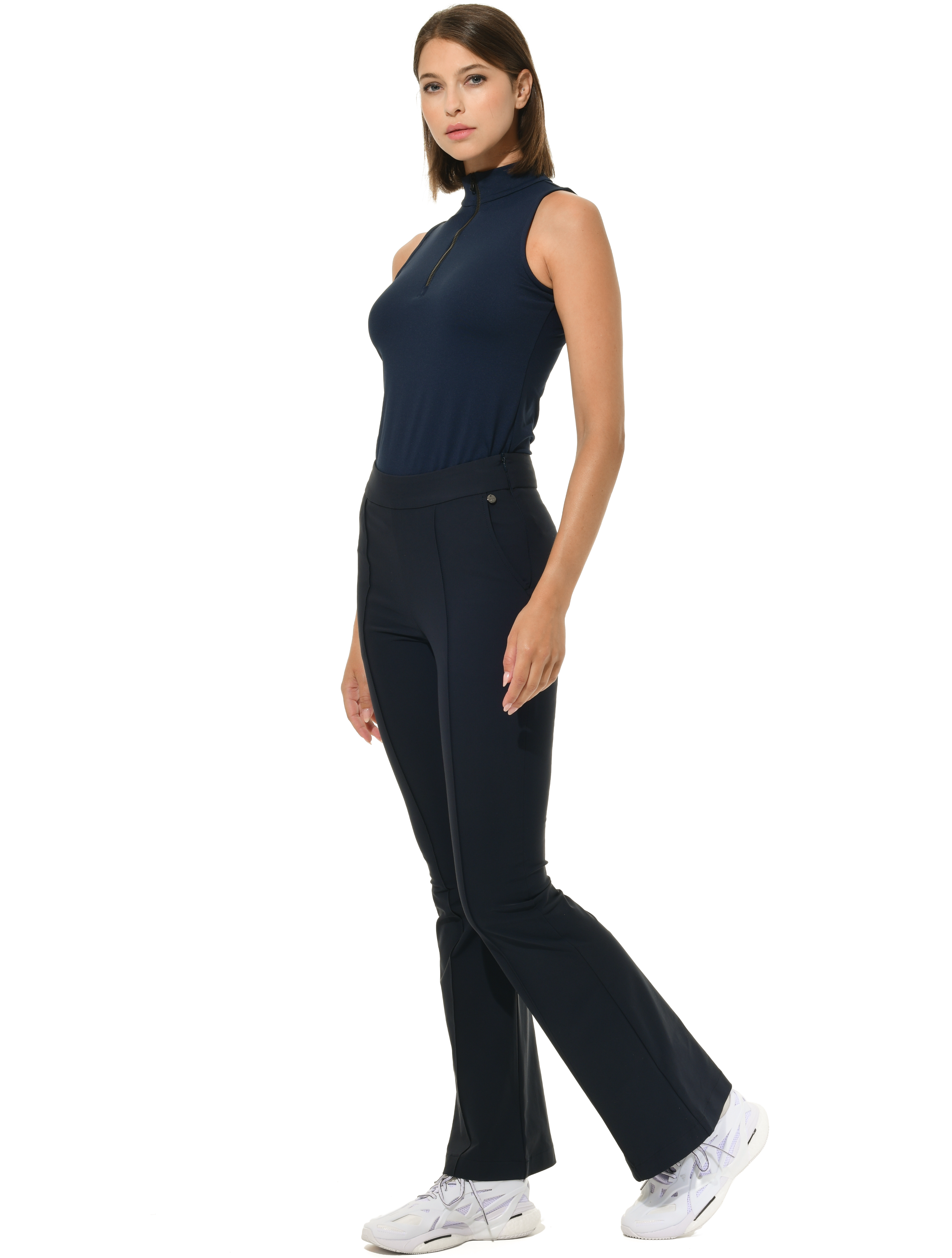 4way Stretch Flared Pants night blue