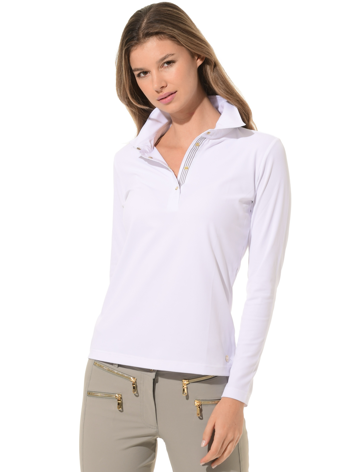 Micro Piqué Golf Poloshirt white