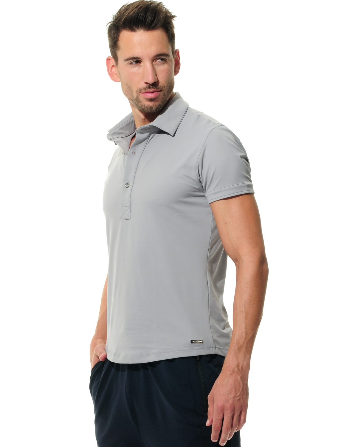 Jersey golf polo shirt grey 