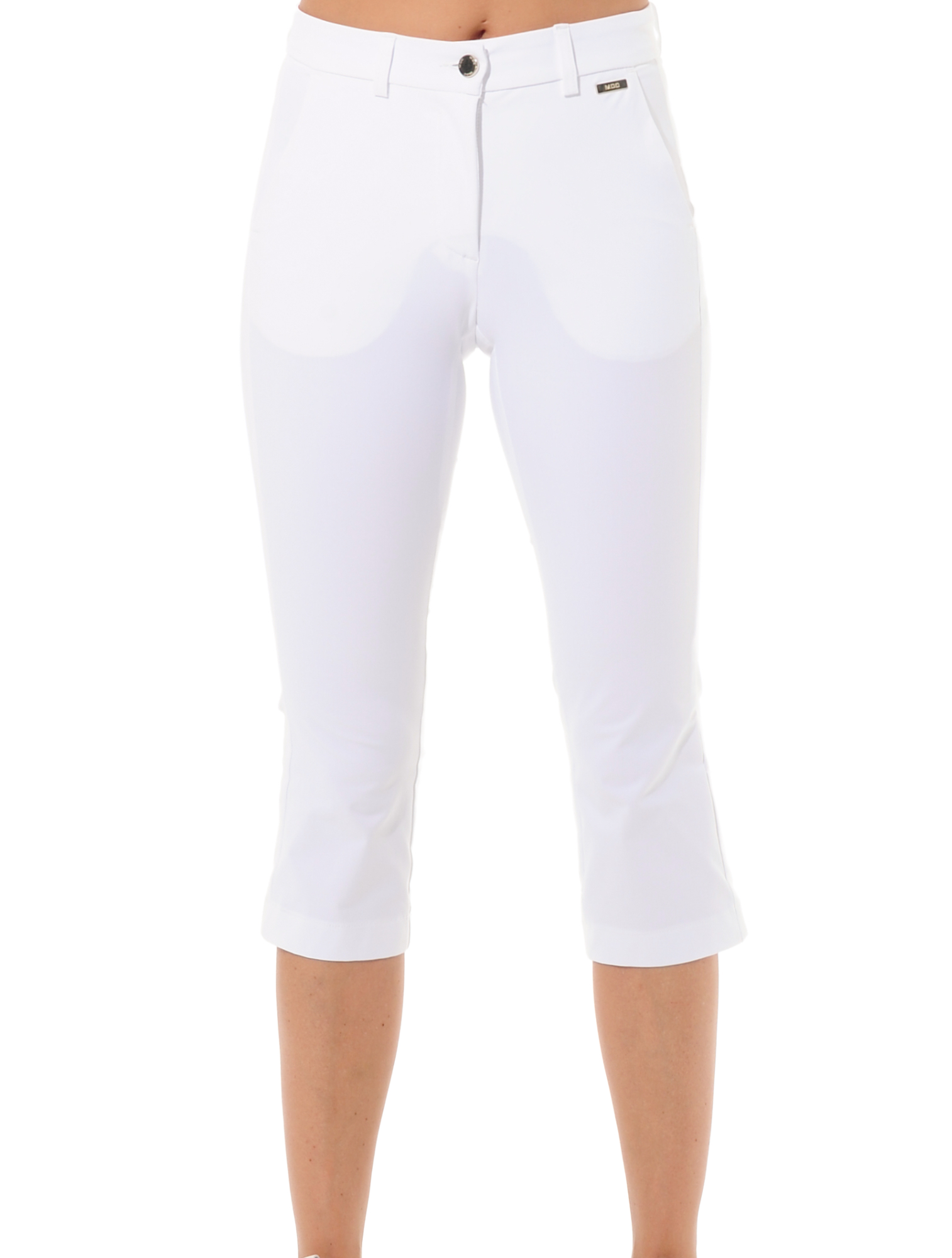 4way stretch capri chinos white 