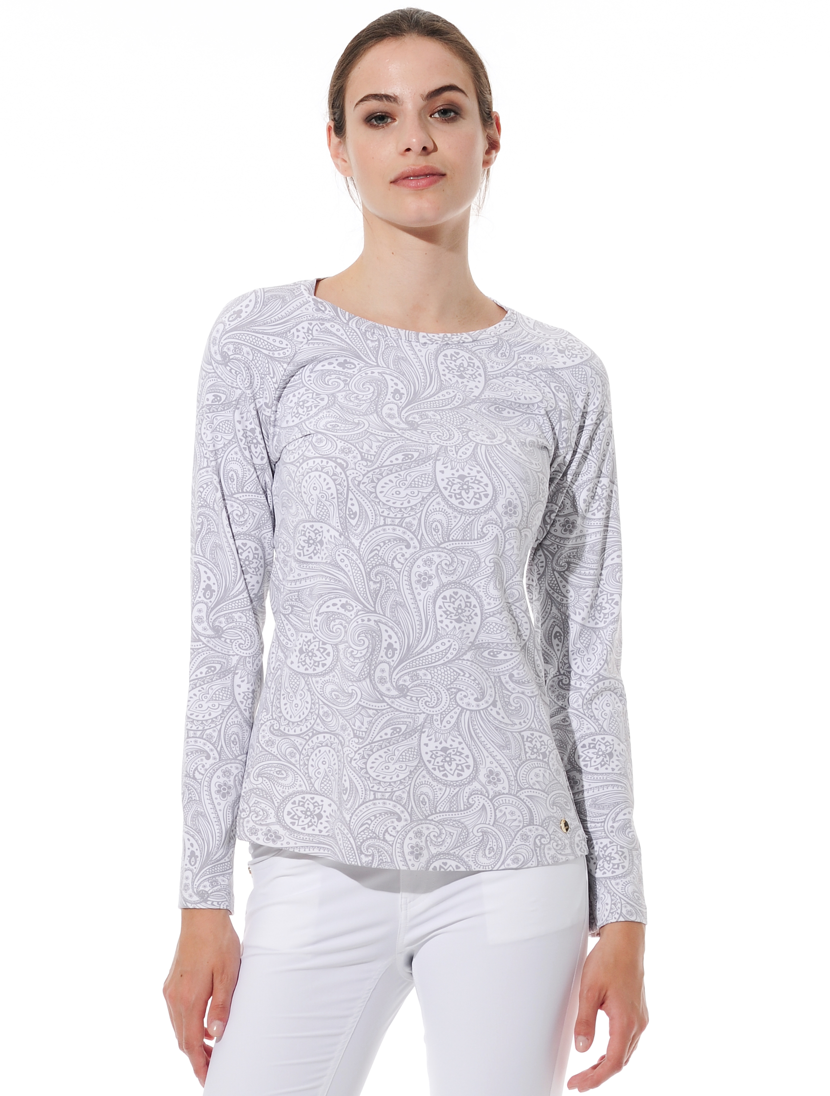 Paisley Print Top grey