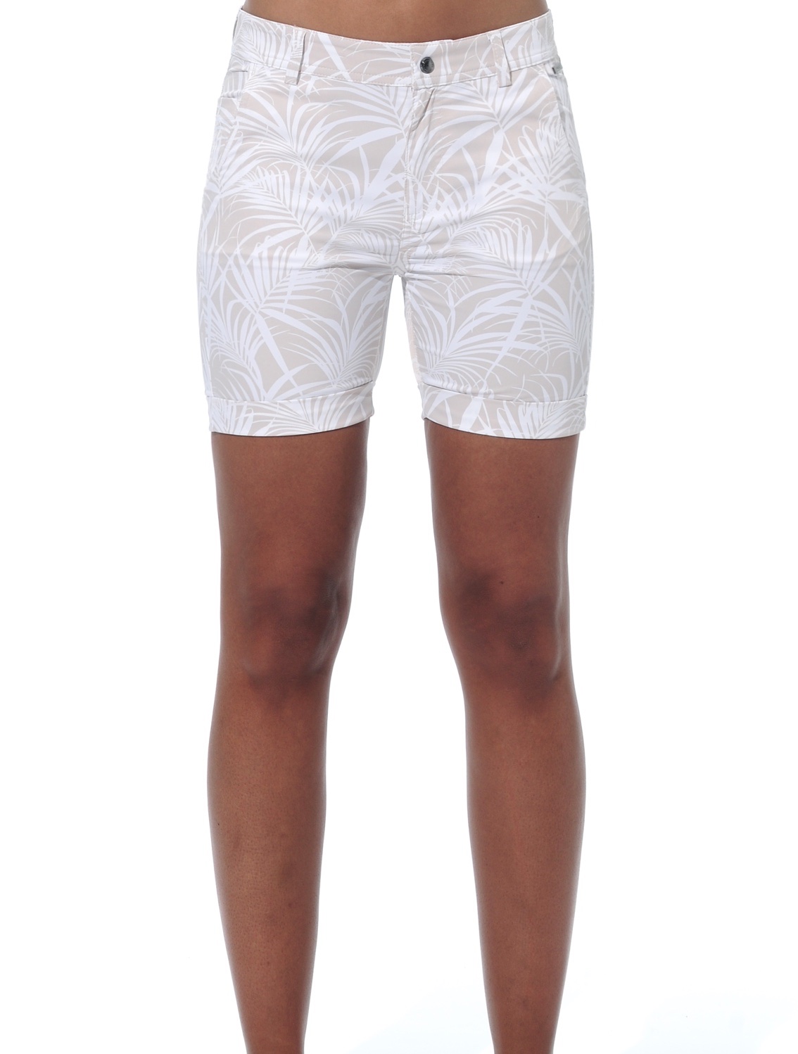 4way stretch print shorts light taupe 