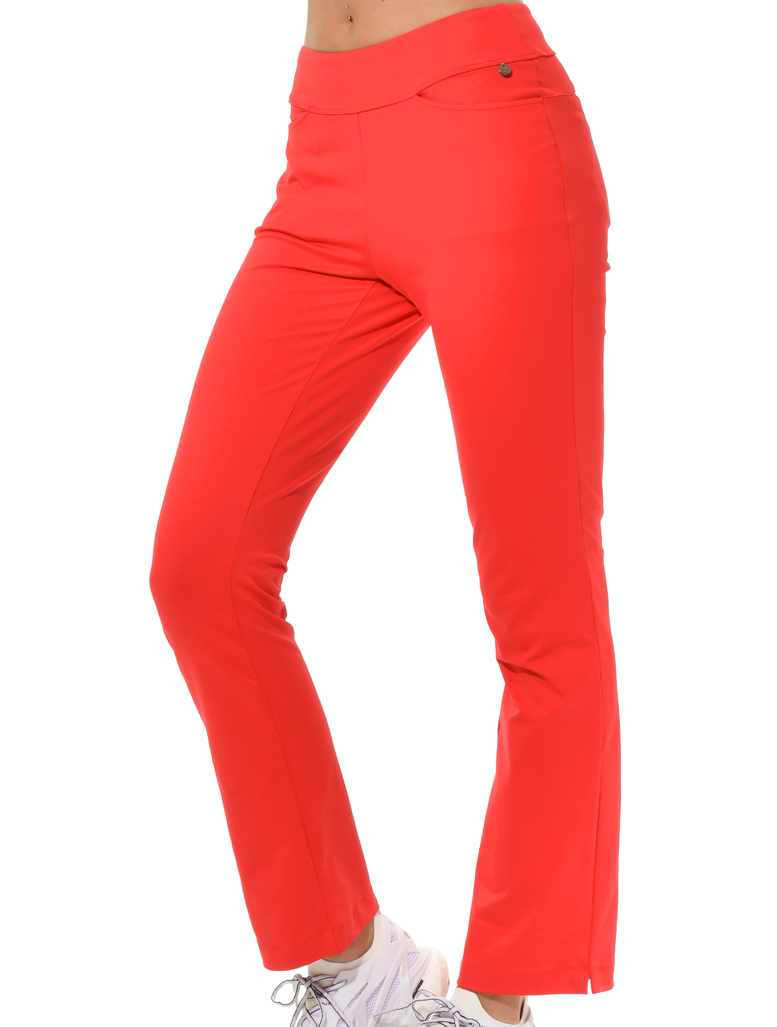 Knitted Slip-on Leisure Pants red
