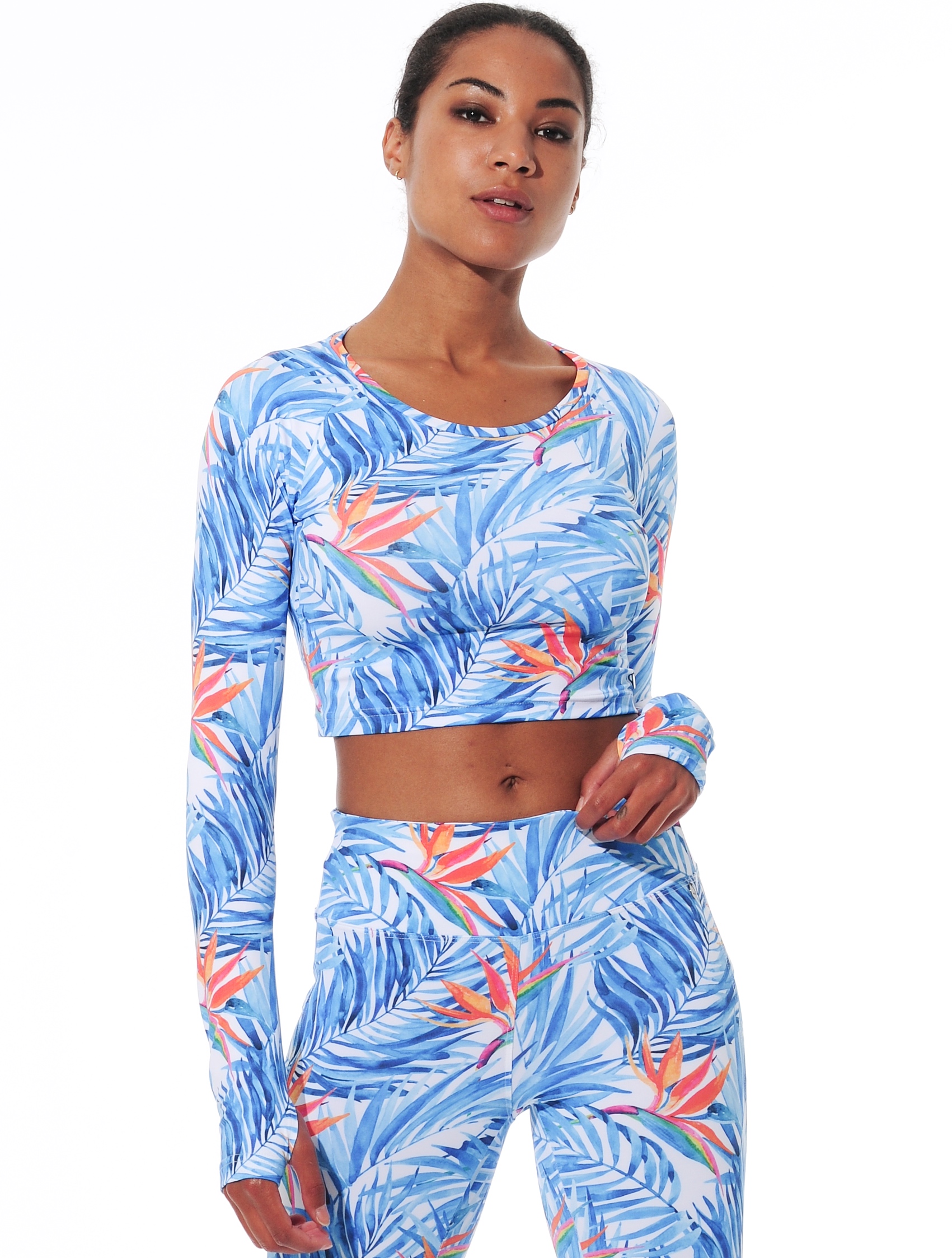 Bird of Paradise Print Crop Top ibiza