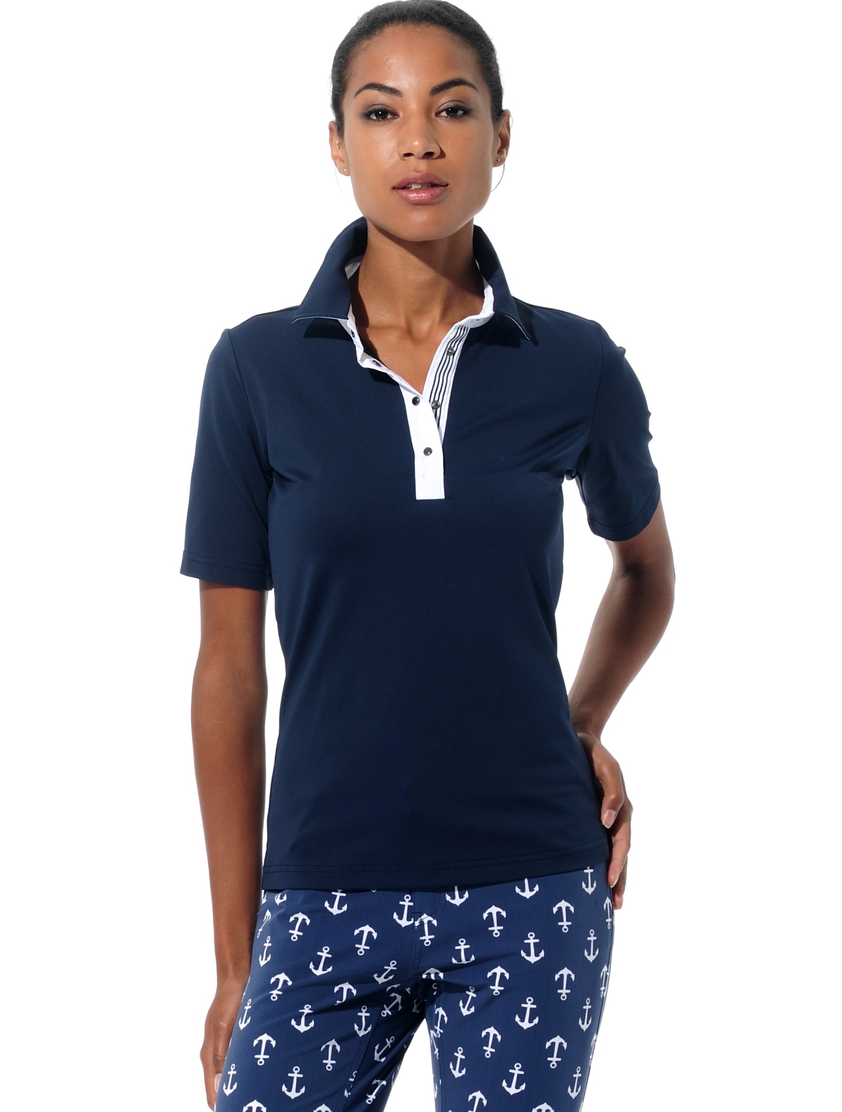 Jersey golf polo shirt navy 