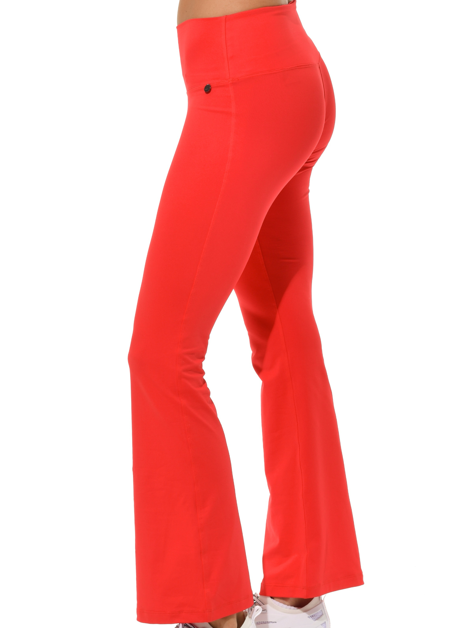 Jersey Flared Yoga Pants red