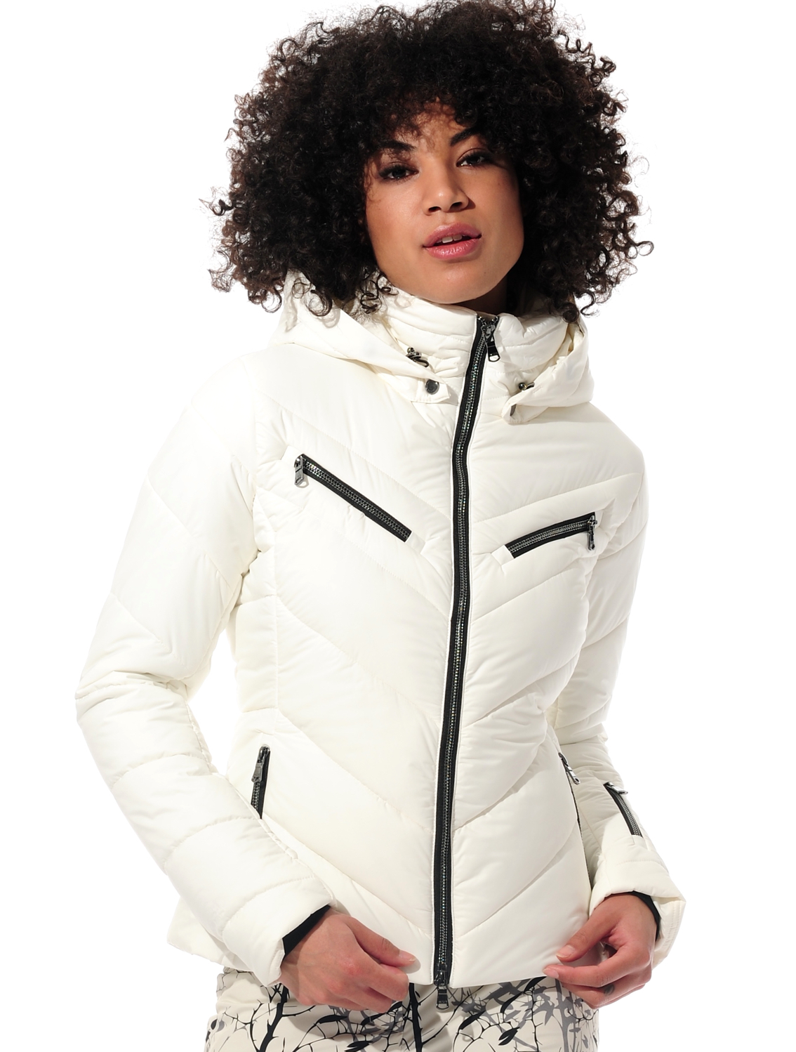 Stretch Skijacke ivory