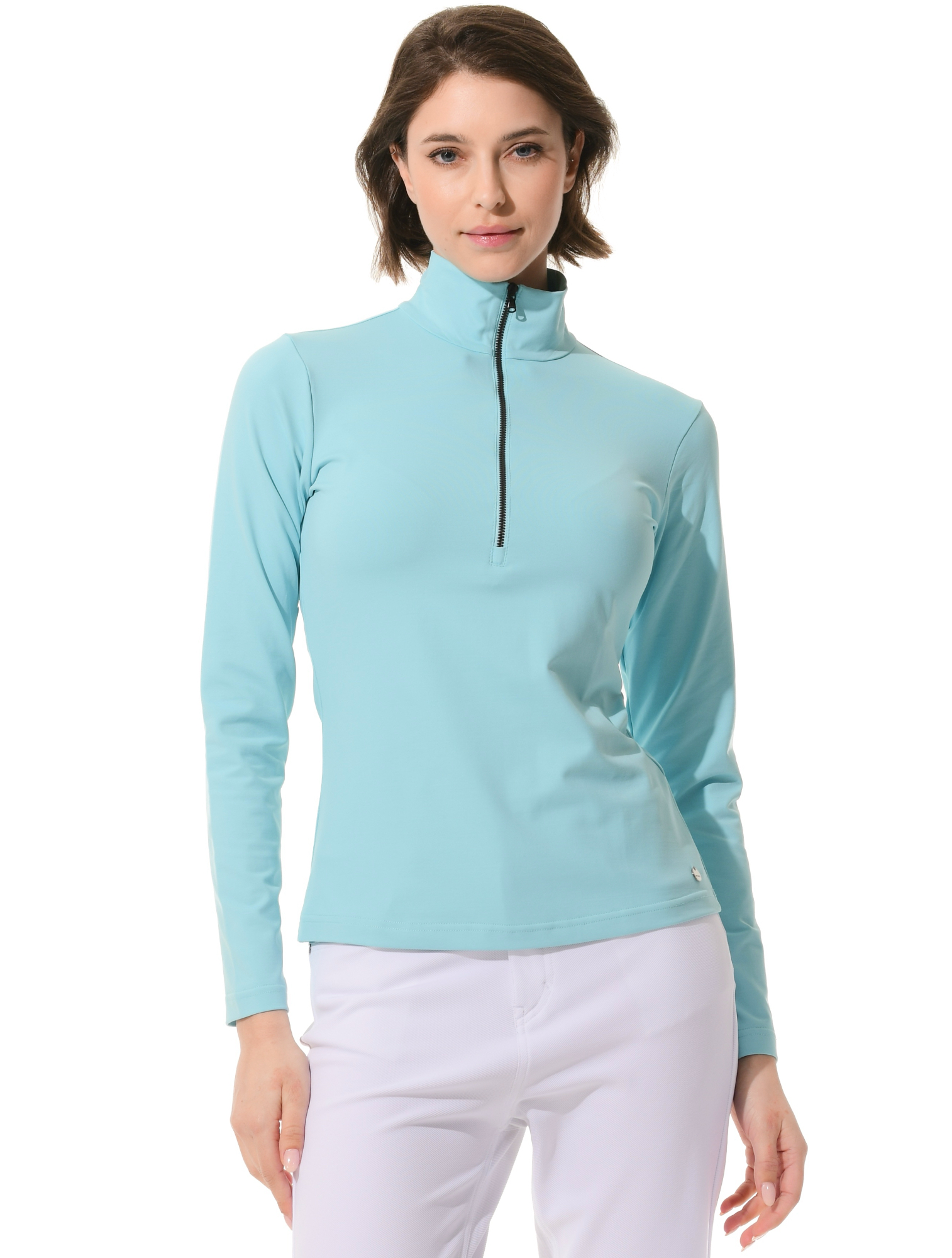 Jersey zip longsleeve sea