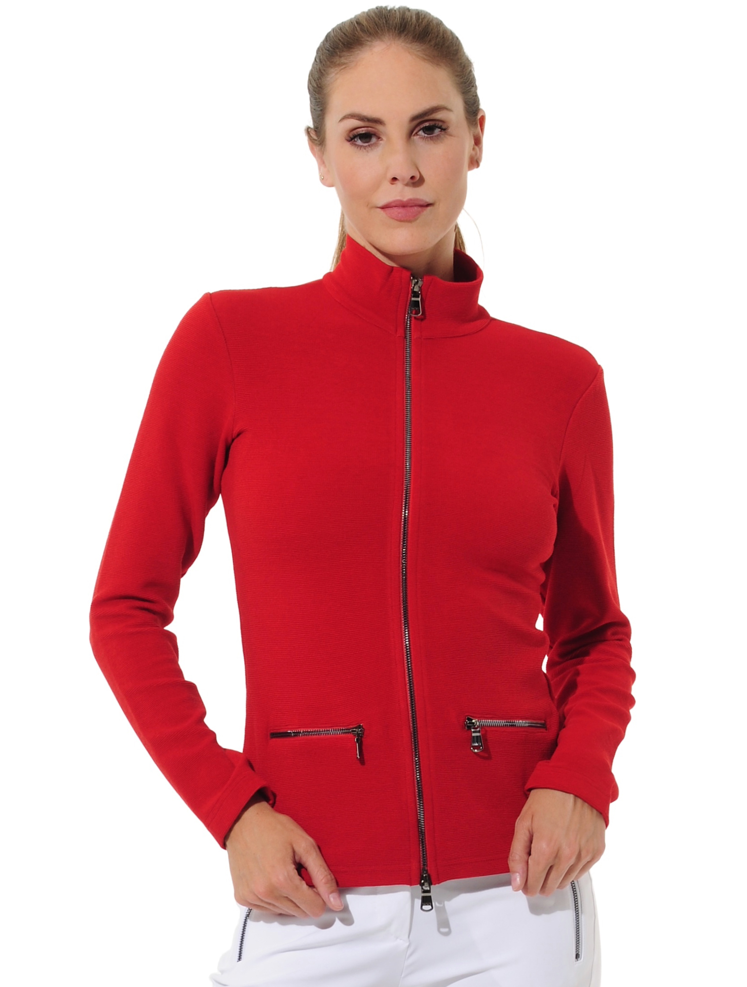 Frottee Full Zip Midlayer red