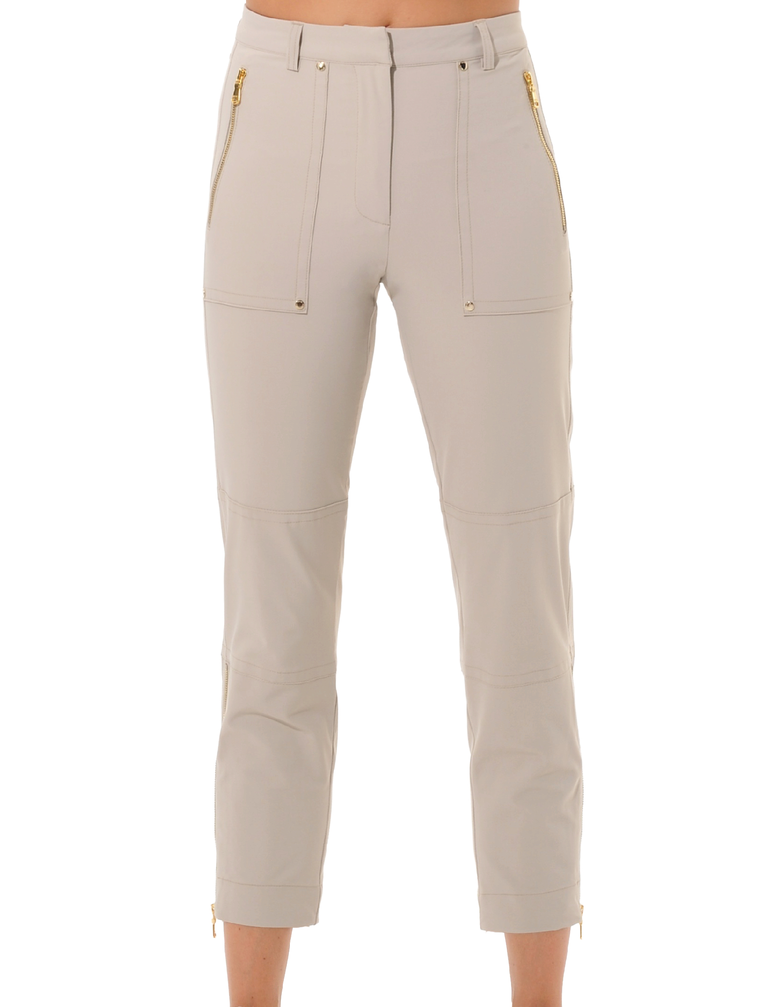 4way stretch straight fit cargo pants light taupe 
