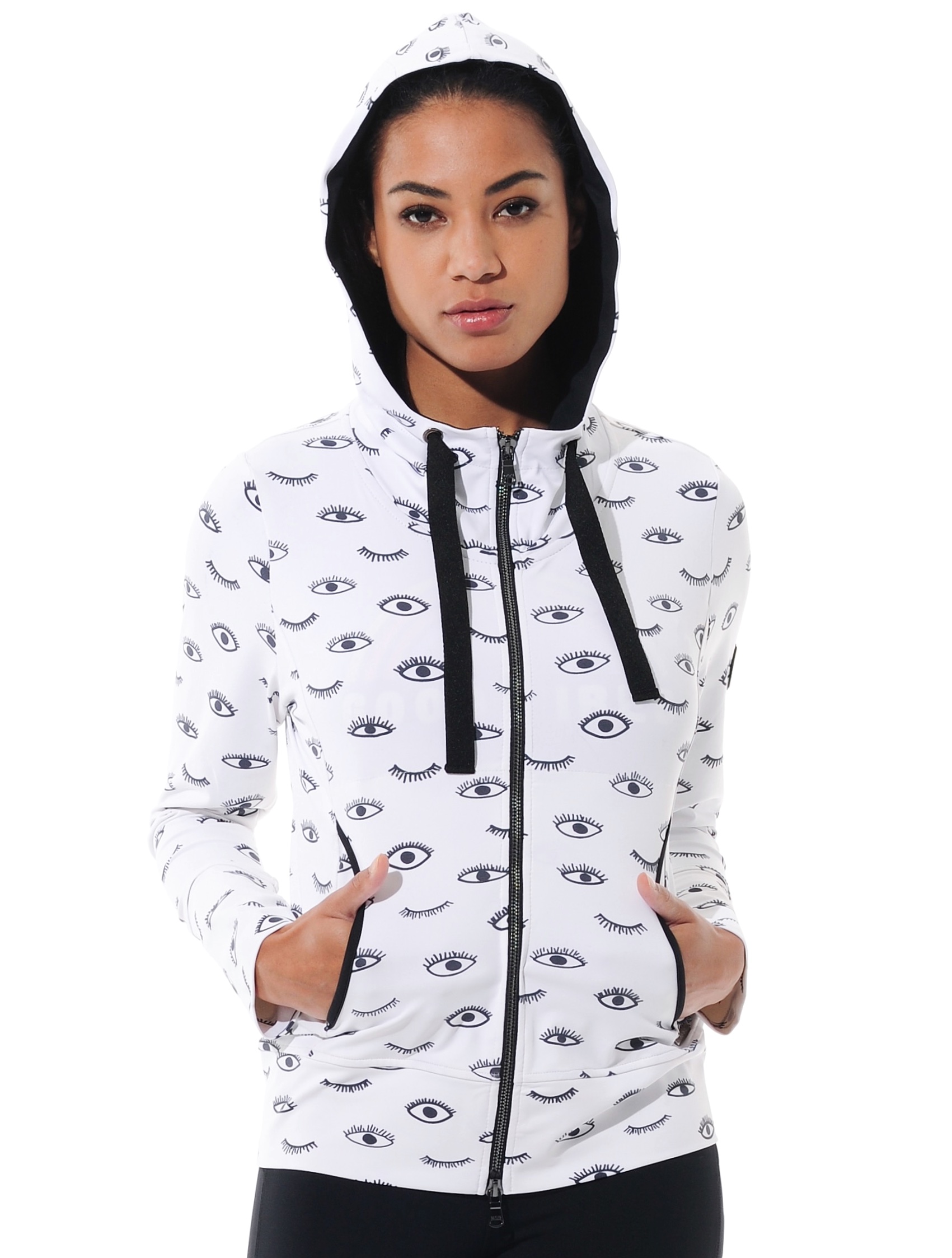 Meryl Print Hoodie black/white