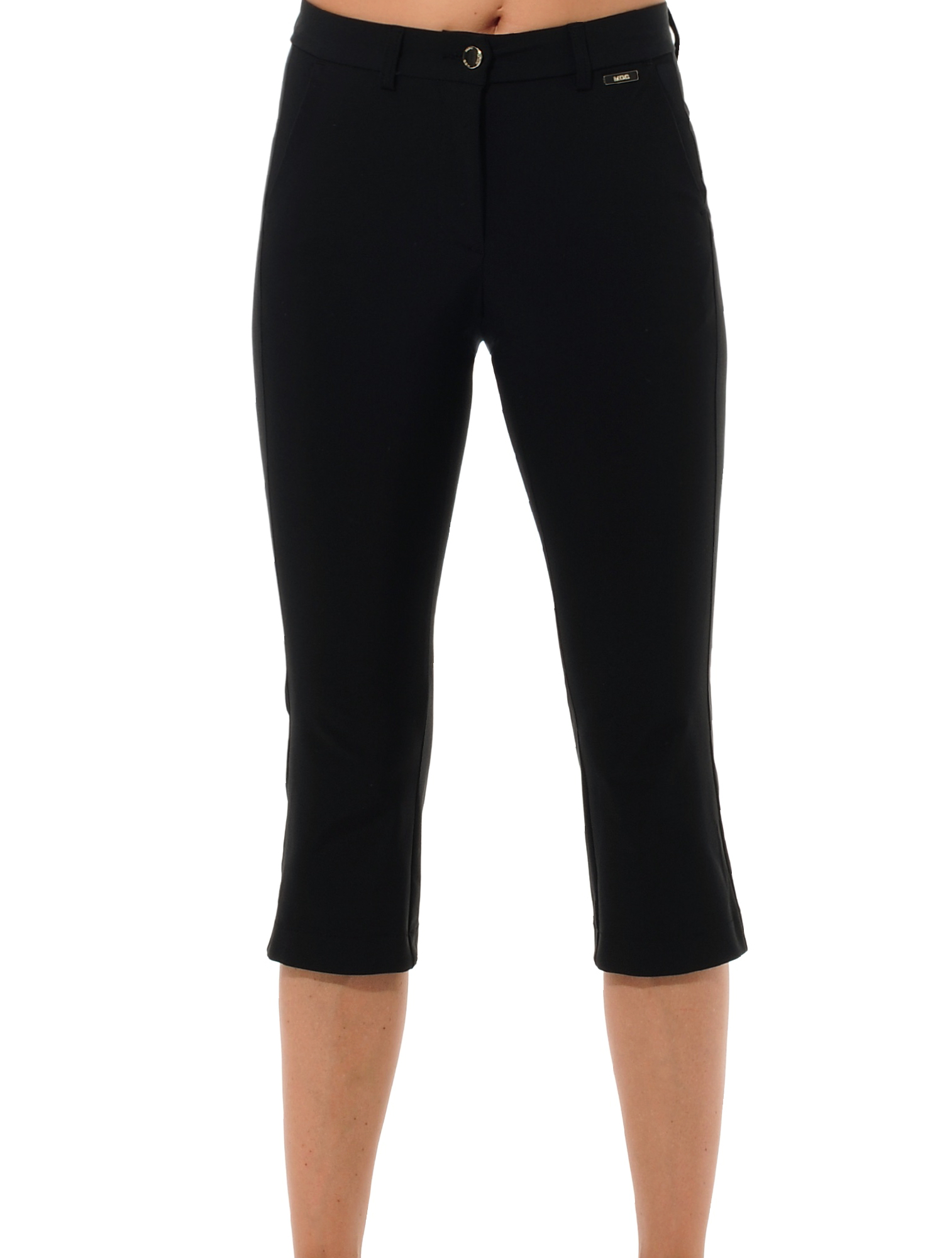 4way stretch capri chinos black 